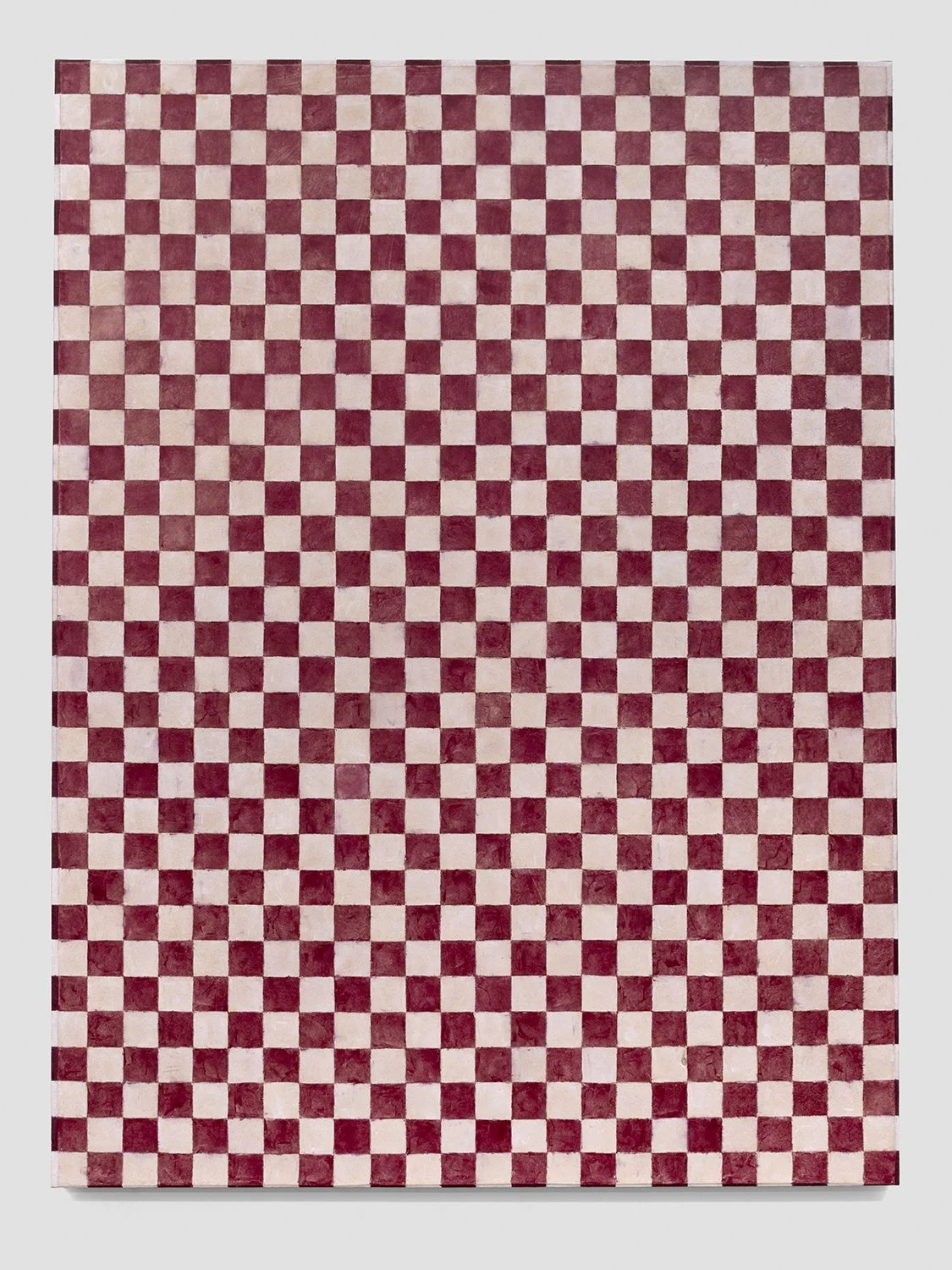 Assisi, 2026. Encaustic on cowhide and linen. 36" x 48"