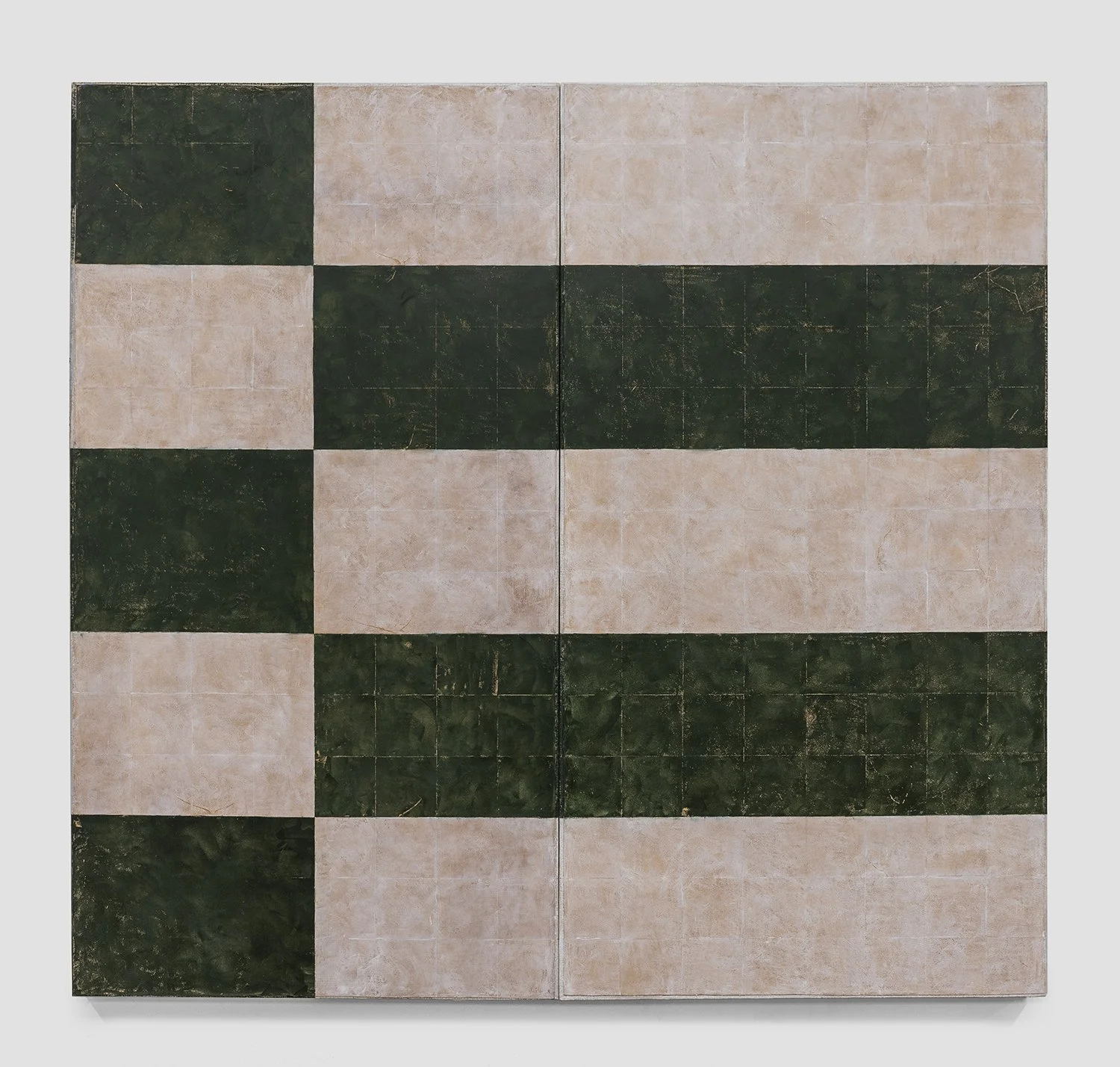 Santa Croce,2026.  Beeswax Crayon on cowhide mounted on linen. 60" x 64"