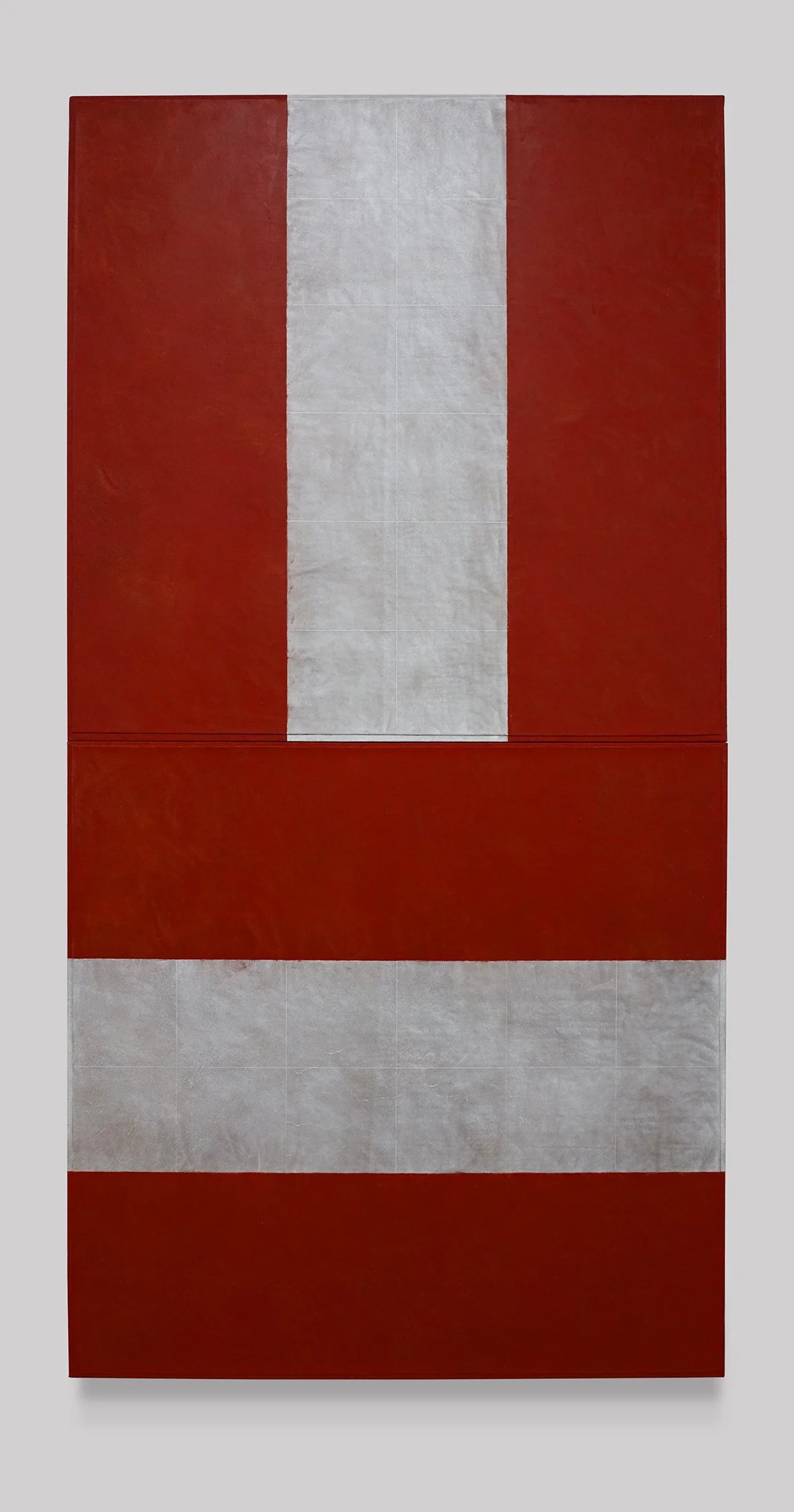 Siena (3), 2026.  Encaustic on cowhide mounted on linen. 36" x 72"
