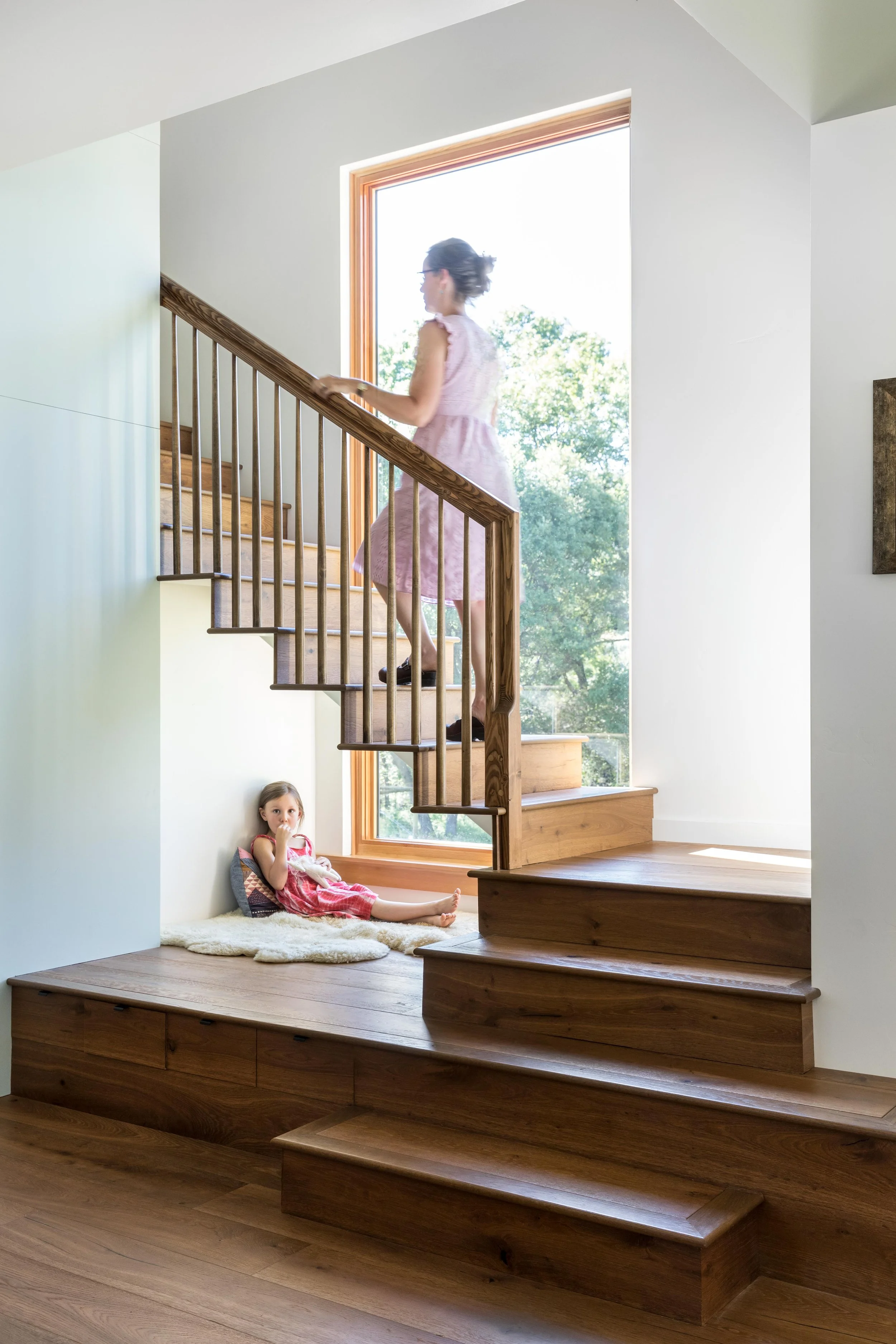 Frame house stair details