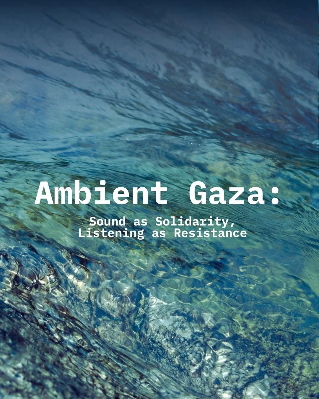 If there is one thing you should read today, irrespective of whichever day, it is this interview about the @ambient.gaza collective &ndash; an immersive music and sound mapping project weaving in soundscapes from Gaza before the current wave of destr