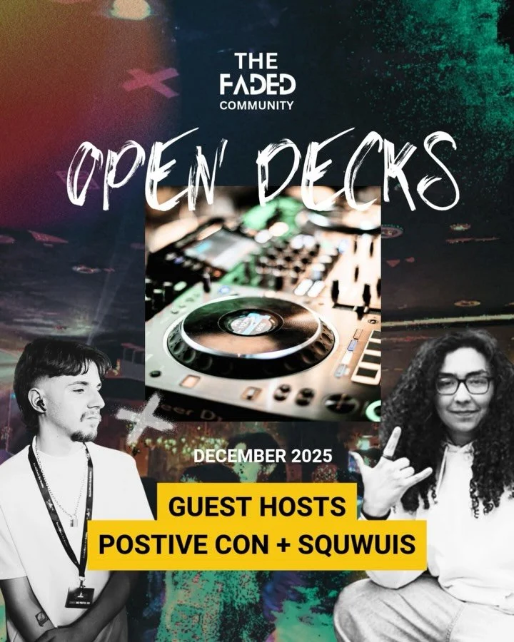 OPEN DECKS DECEMBER
Thursday 11th December 
7pm - 11:30pm 

Free to attend
@club_makossa_dalston 

This month it will be guest-hosted by two of the FADED team members @positive_conuk and @squwuis . Cat aka @fadedsocietyofficial will be back next year
