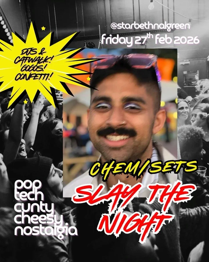 Slay The Night is happening this week! And you&rsquo;re in for a treat

✨ Introducing our DJs ✨
Meet chem/sets. A London-based DJ exploring the euphoric edges of house music, blending hypnotic hooks, organ riffs and bass-heavy grooves. Rooted in a fe