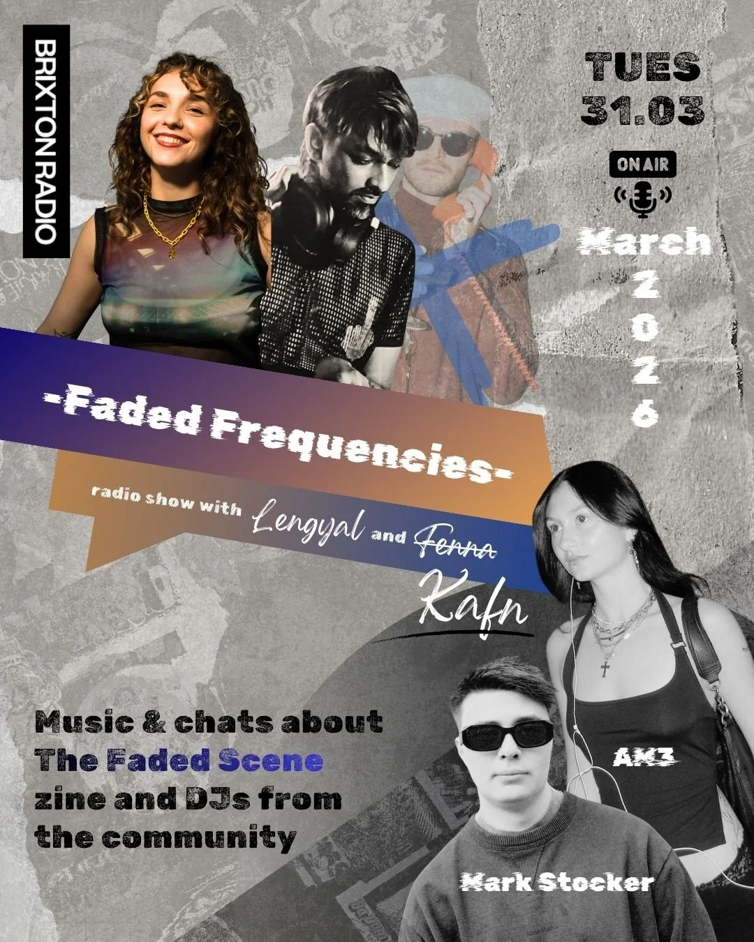 Our MARCH 2026 program for @brixtonradiolive is now announced!

FADED FREQUENCIES
Hosted by @lengyal.music and co-hosted by Zine-Extraordinaire aka Content Lead @kafn.music to take over for @fennaphoto who's away this month.

This show celebrates the