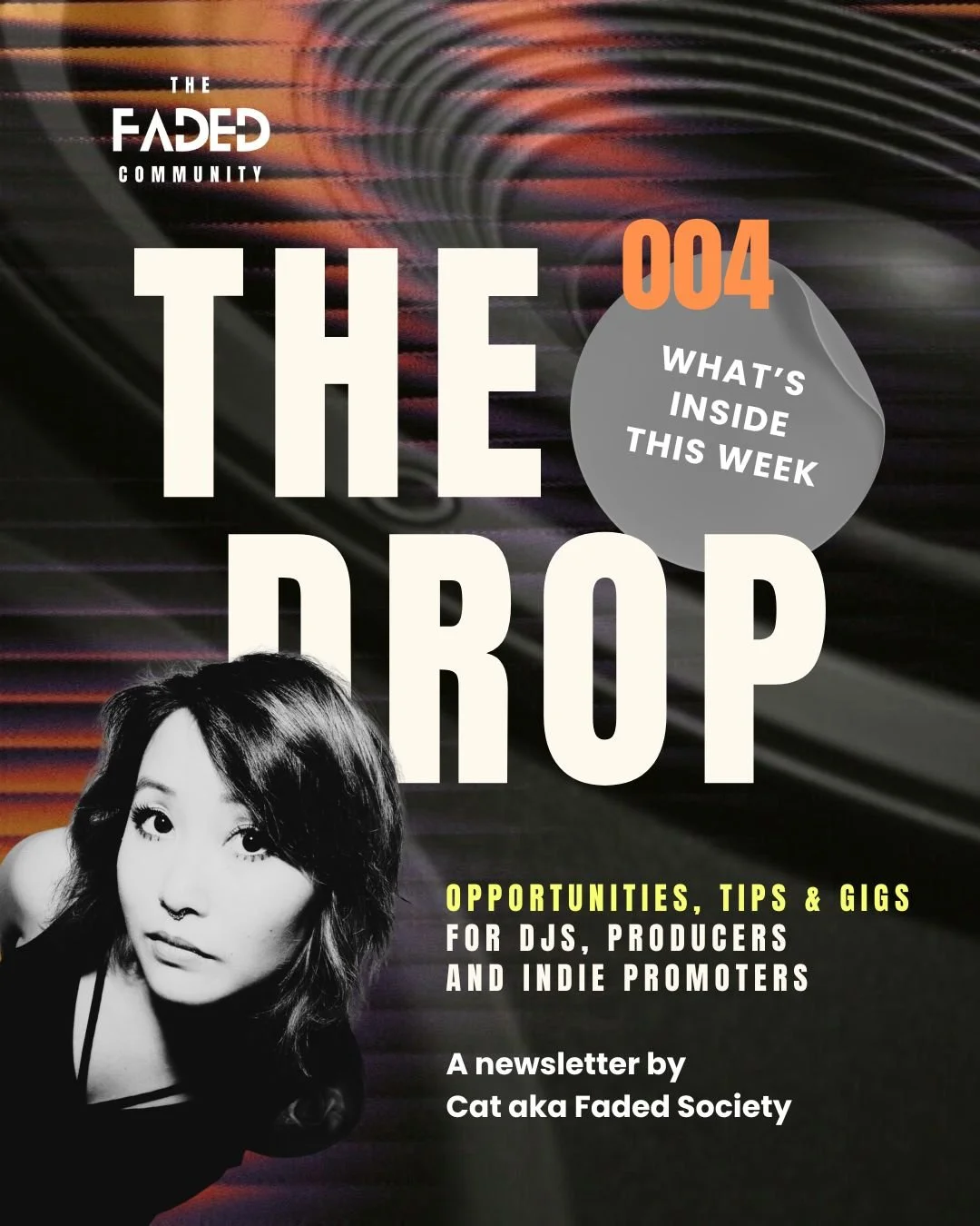 Edition 004 of The Drop hits inboxes tomorrow (subscribe now if you haven't) 🎧

This one's different. Cat (aka @fadedsocietyofficial) &mdash; founder and the voice behind every edition &mdash; is trialling a fresh layout, a new way of delivering it 