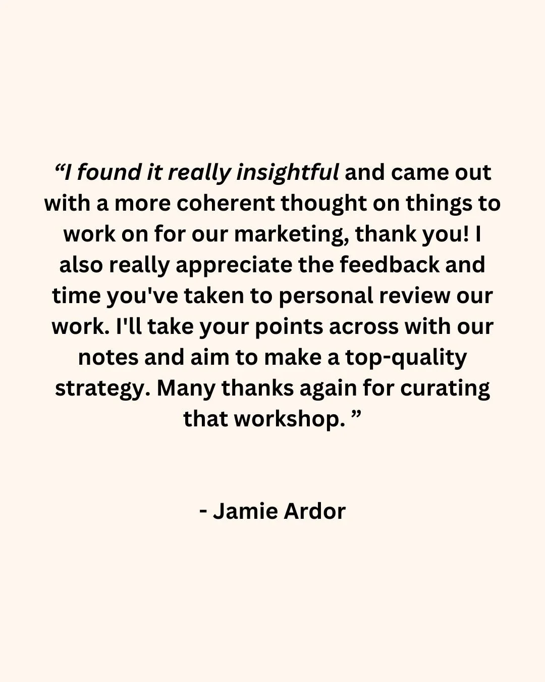 I found it really insightful