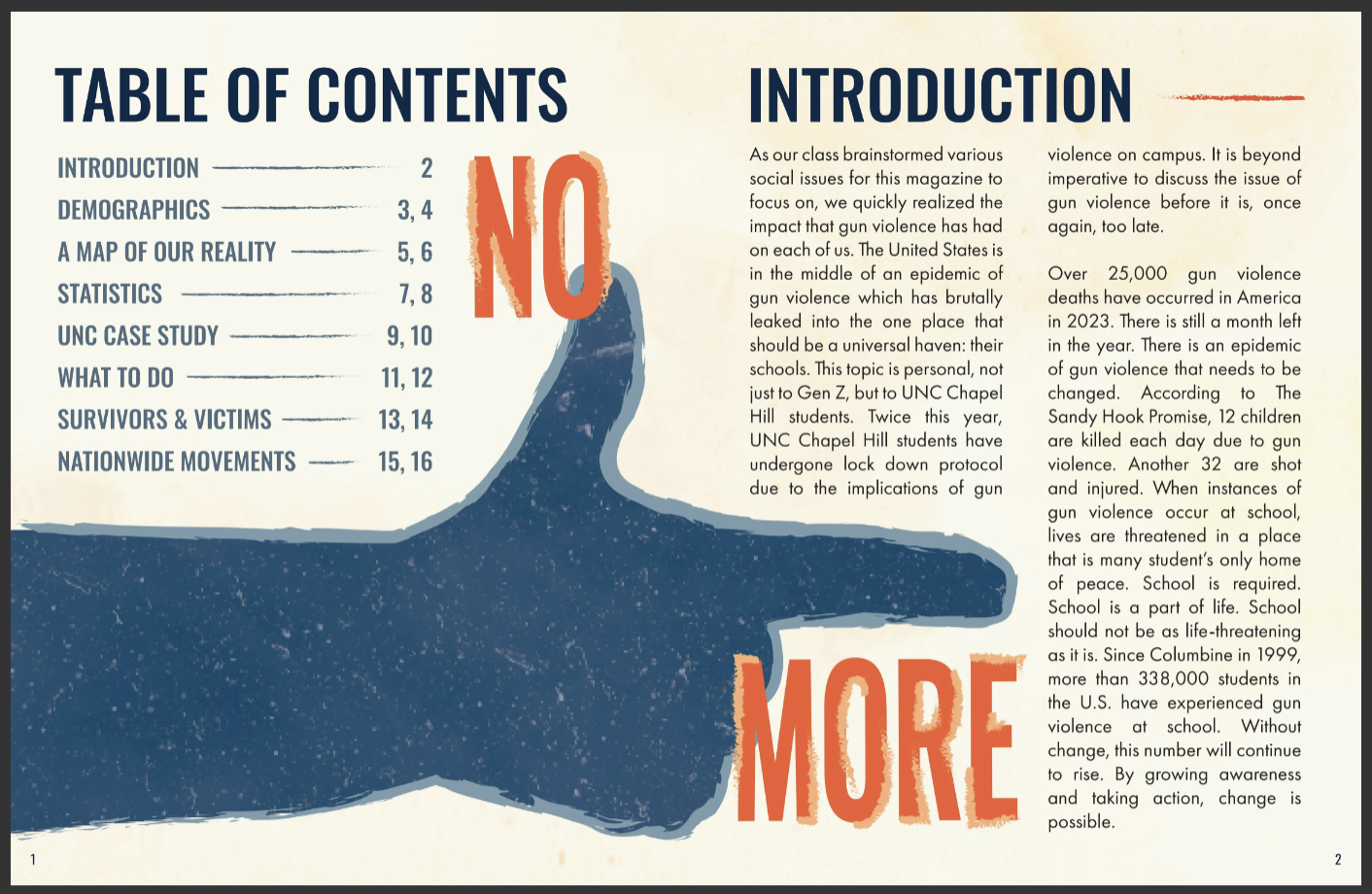 Trigger Warning - Infographic Magazine, Assistant Art Director (Fall 2023. Click through to view full magazine.)