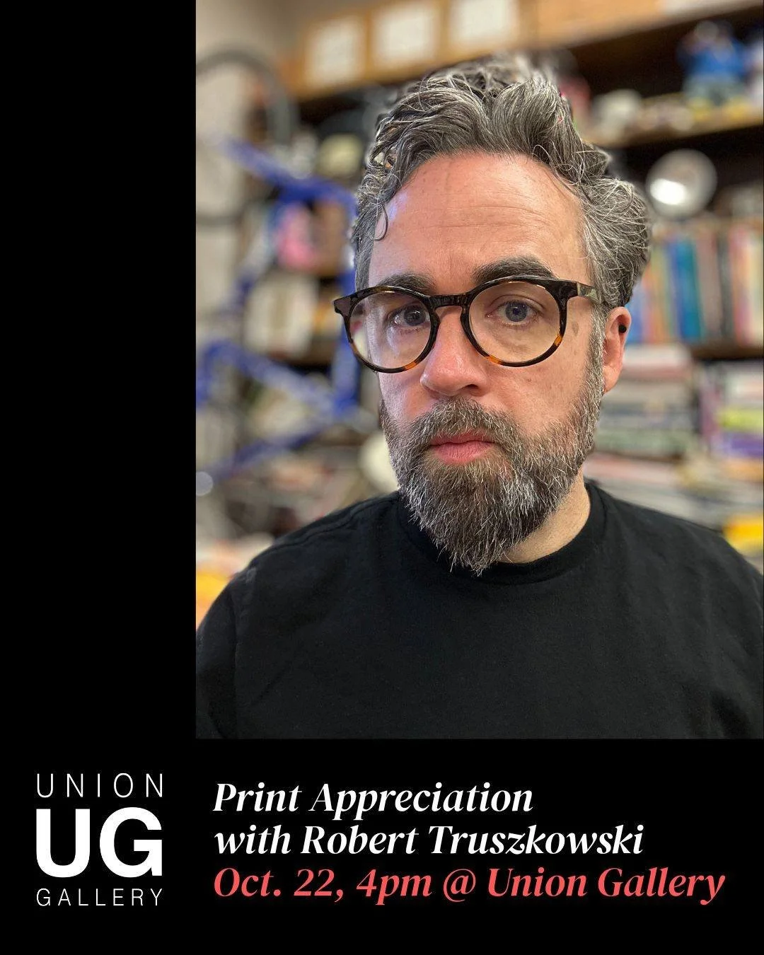 We're in install mode this week, but things are still happening at the gallery! Professor Robert Truszkowski is hosting 𝗣𝗿𝗶𝗻𝘁 𝗔𝗽𝗽𝗿𝗲𝗰𝗶𝗮𝘁𝗶𝗼𝗻 at 4pm this Wednesday in UG's Main Space🏮
Admission is free, but space is limited, so sign u