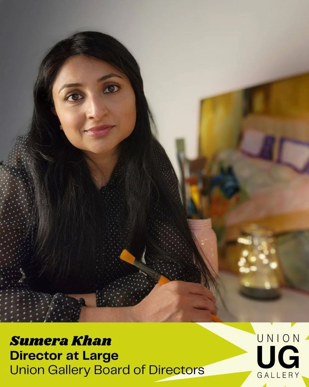 Introducing Sumera Khan, one of Union Gallery's newest Board Directors! 🎨
Sumera Khan (she/her) is a visual artist, urban sketcher, and arts educator from Katarokwi/Kingston. A BIPOC artist and caregiver to individuals with invisible disabilities,
