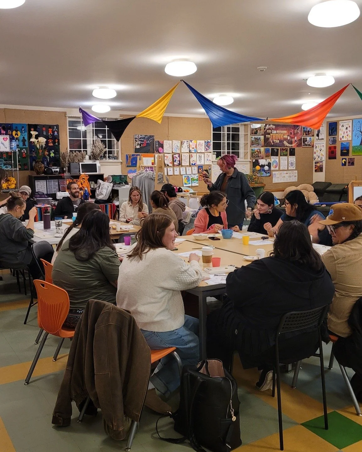 What a joy to host Nico and Taylor's beading workshop at KNCLN! 
Thank you so much to @kingston_native_centre for providing a warm and welcoming space for community to come together and learn new beadwork techniques, and to @odehmin and @jackpine.de