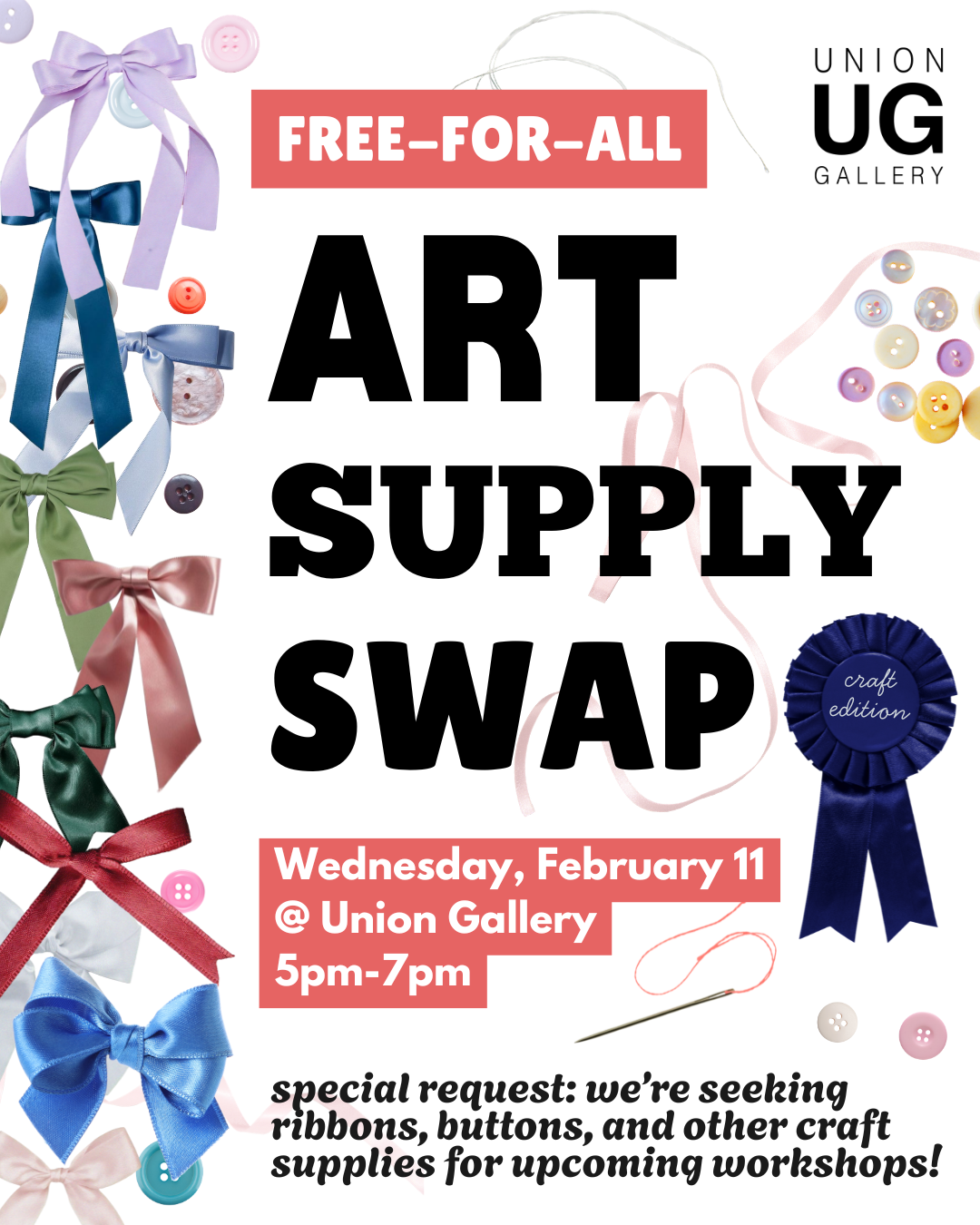 Free-For-All Art Supply Swap: Craft Edition!