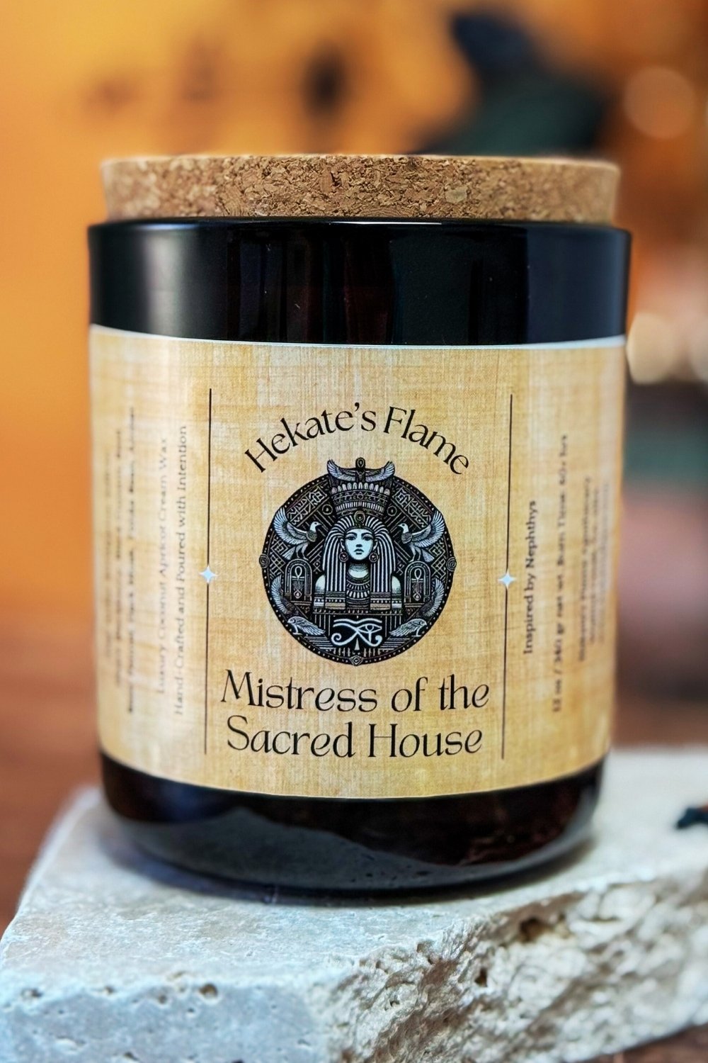 Mistress of the Sacred House ~ Handmade Candle inspired by Nephthys