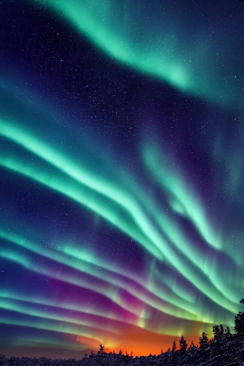 Aurora-lit night sky inspired by Freyja’s fierce radiance, ideal for a handmade scented mythology candle with a clean-burning wooden wick.