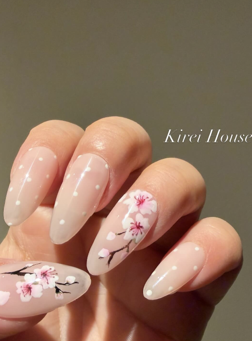 Japanese cherry blossom nail art · Kirei House NYC.png