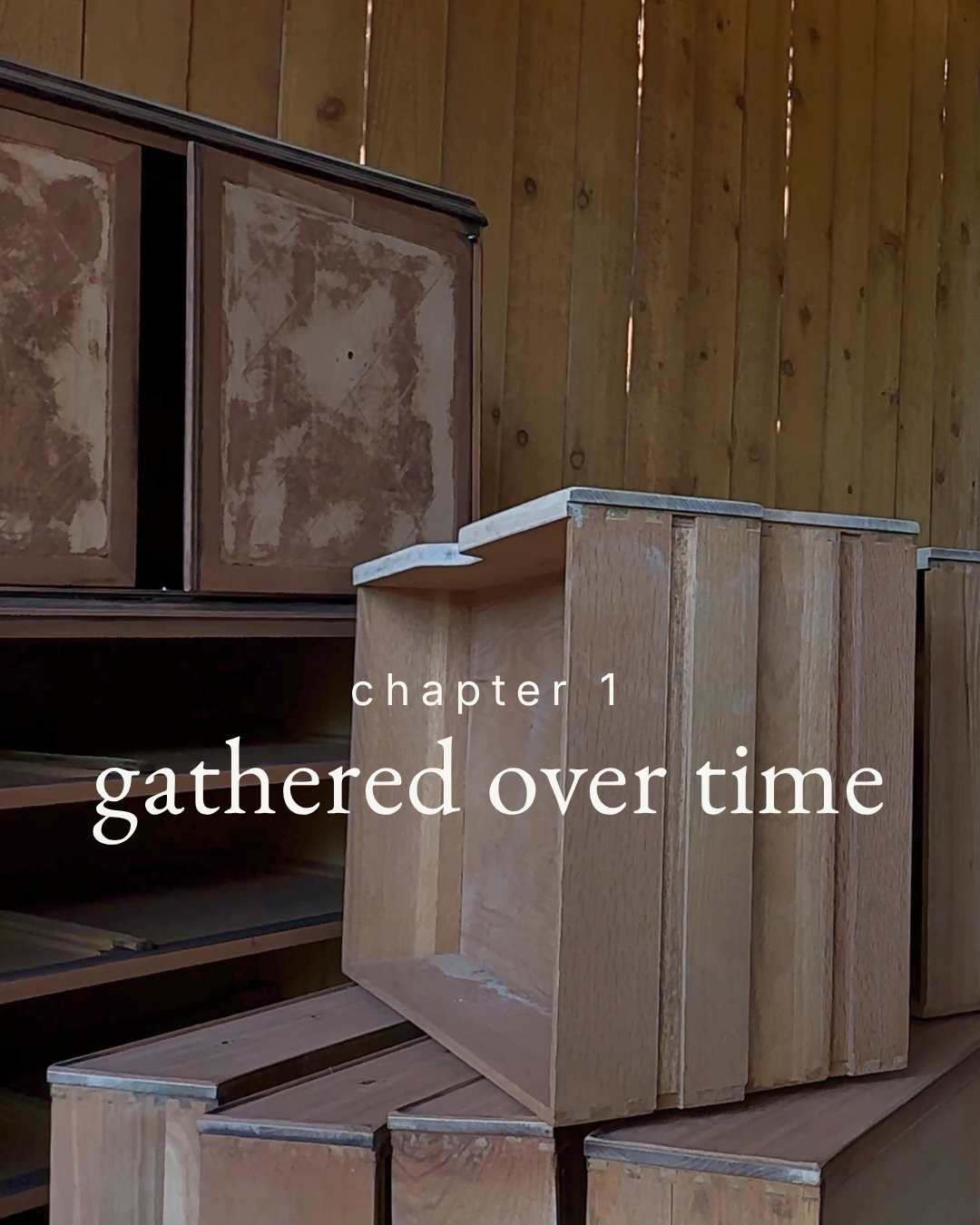 vintage wooden dresser being moved into the guest room