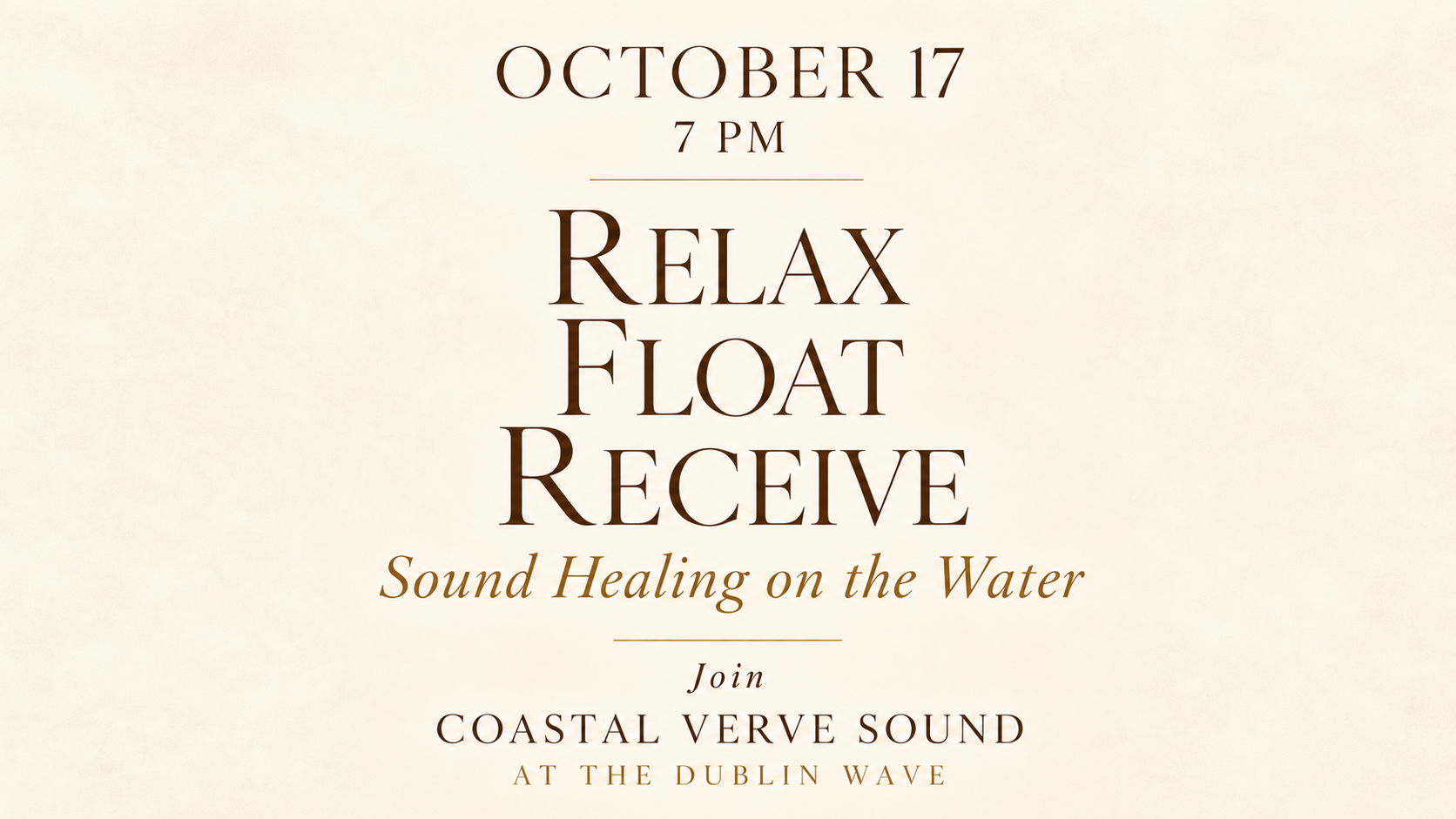 Floating Sound Journey at The Dublin Wave
