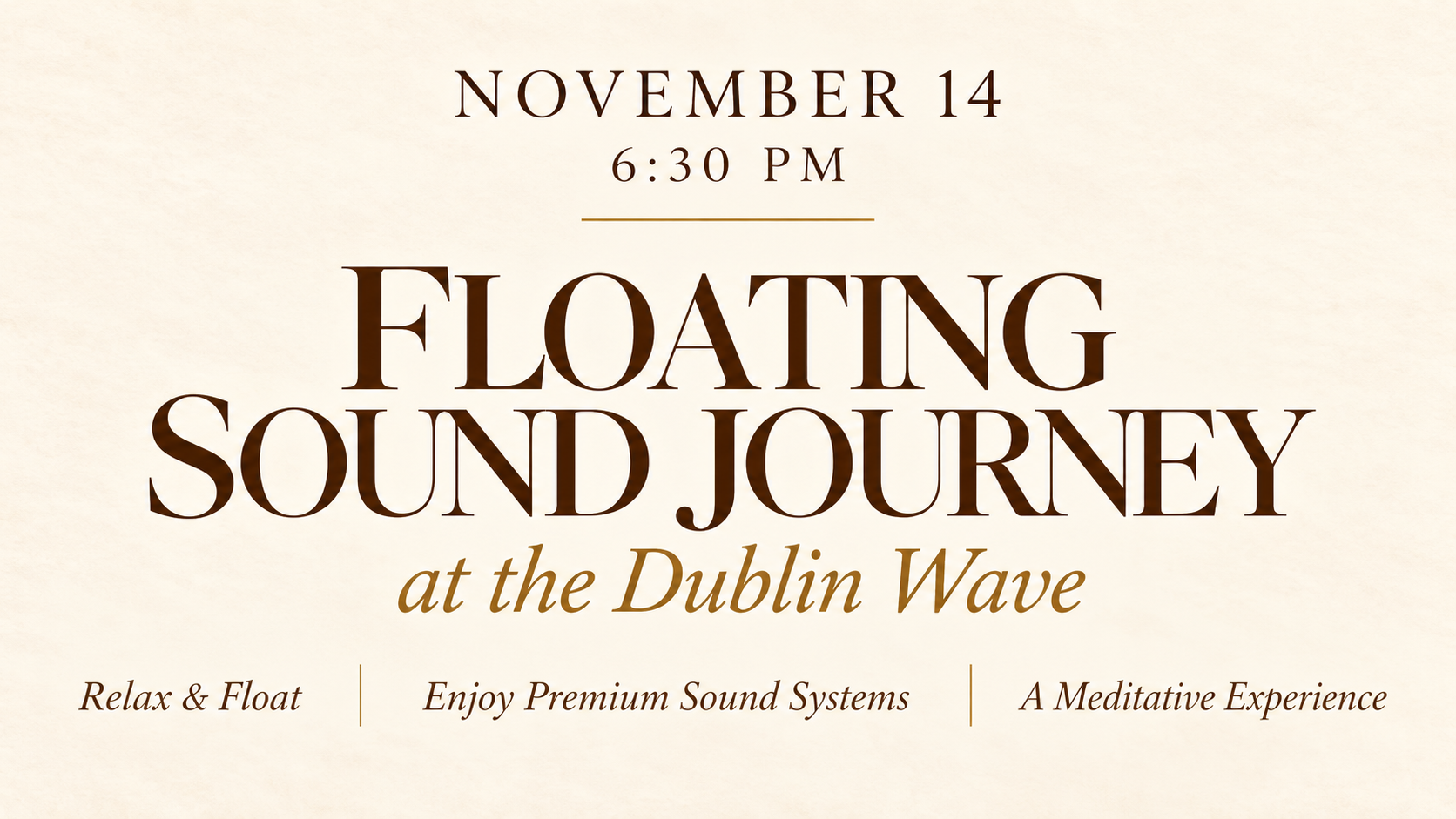 Floating Sound Journey at The Wave