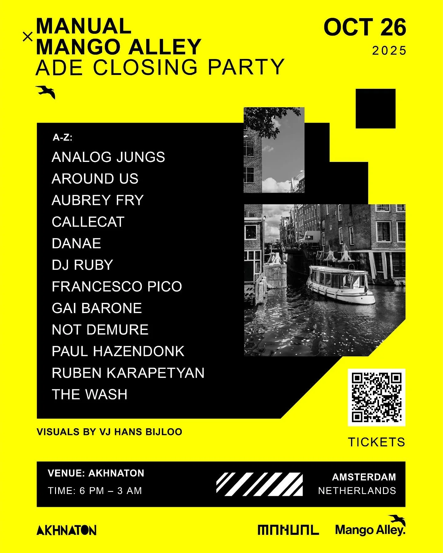 @aubreyfrymusic 🤝 @gaibarone 
🎶 Closing out ADE the only way we know how&hellip;

@themangoalley x @manual.music are back with their legendary ADE Closing Party &mdash; and it just keeps getting better every year.
Expect deep grooves, progressive e