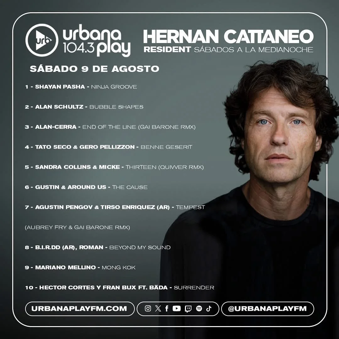 More amazing support from the legendary Hern&aacute;n Catt&aacute;neo on his Resident 744 radio show 🙌
This time for my recent collab remix with Gai Barone of Tempest, out now on Mango Alley 🎶🔥

This track, is, a certified dance floor destroyer 💥
