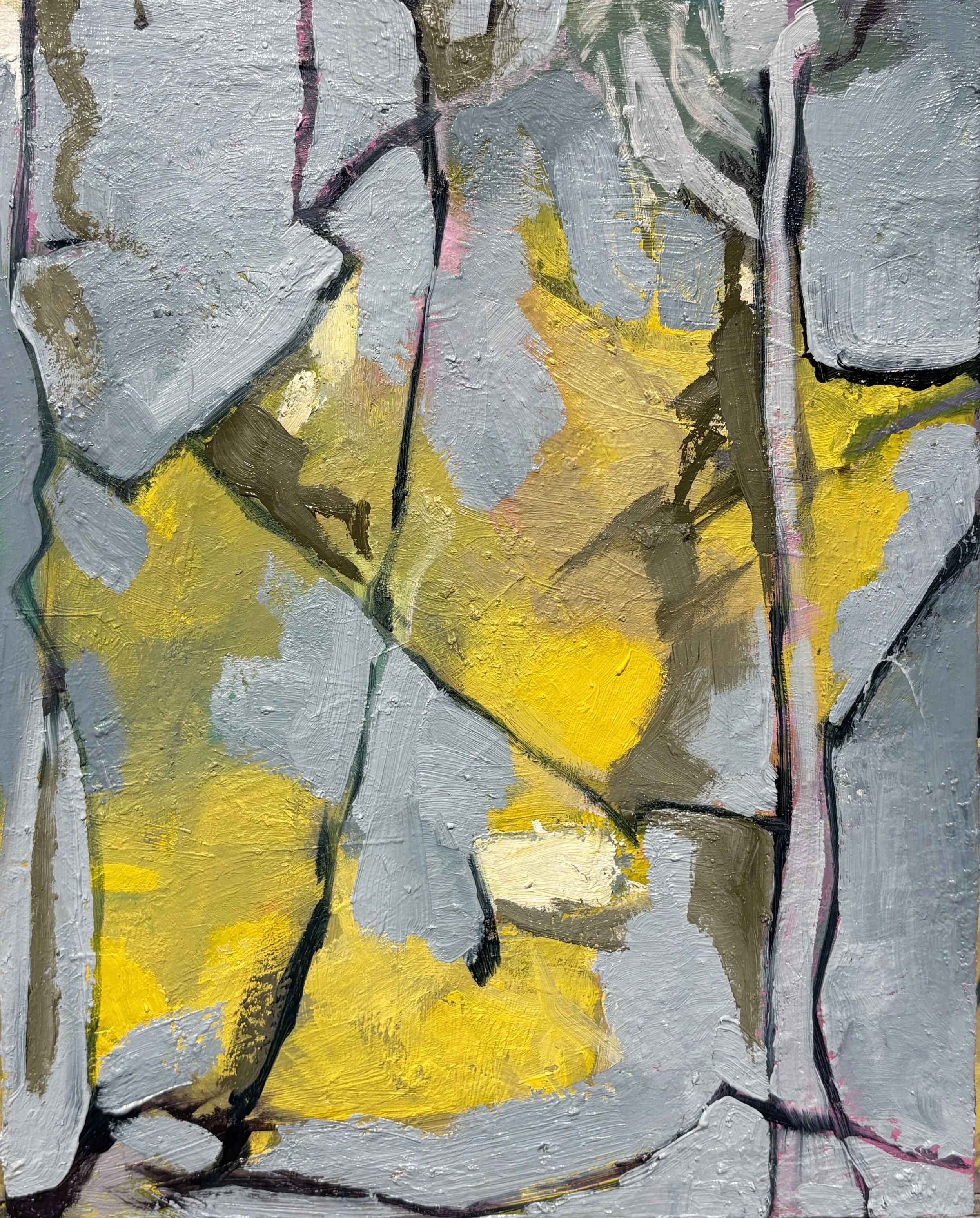 “Golden Grid”/December 2025/10” x 8”/Oil on canvas panel/ $135