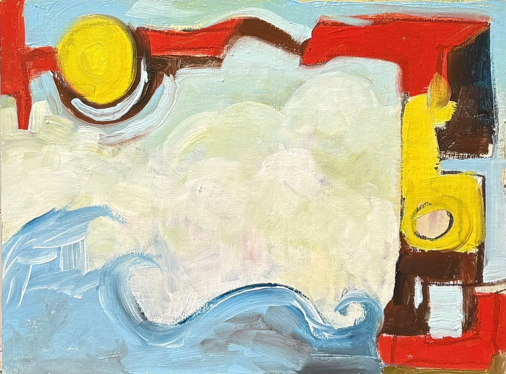 “Seawall”/January 2026/9” x 12”/Oil on linen panel/ $160