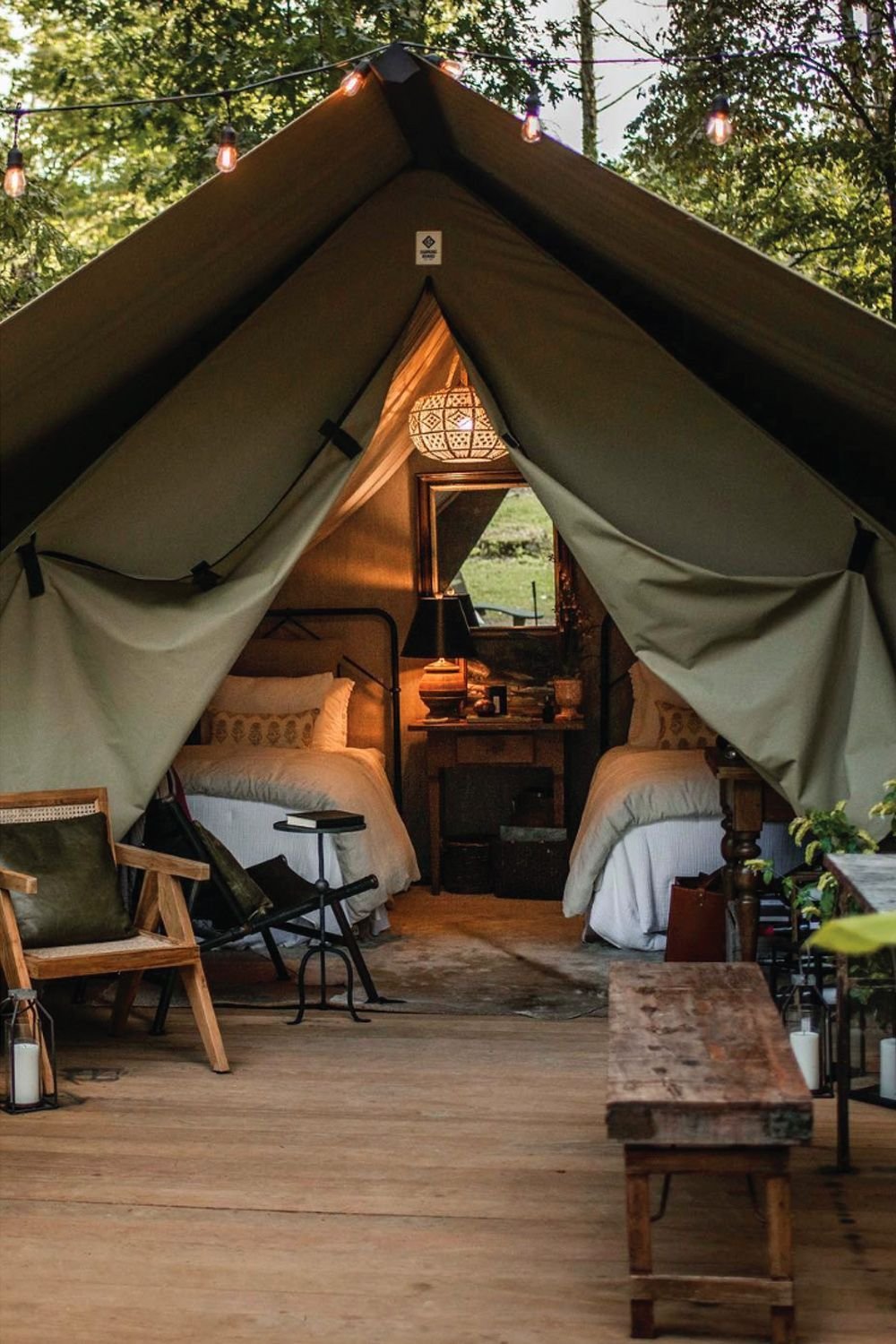 Green Glamper Tent with outside seating.jpeg