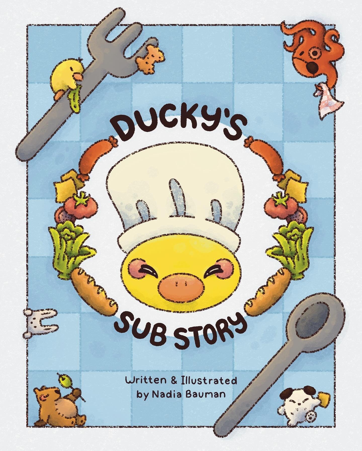 DUCKY IS BACK!! :D and he wants to make a little snack for him and his friends 🐥🥪

Swipe for more! &mdash;&gt;

Started a new picture book a little while ago and I&rsquo;m currently working on the spreads, but I wanted to share the dust jacket and 