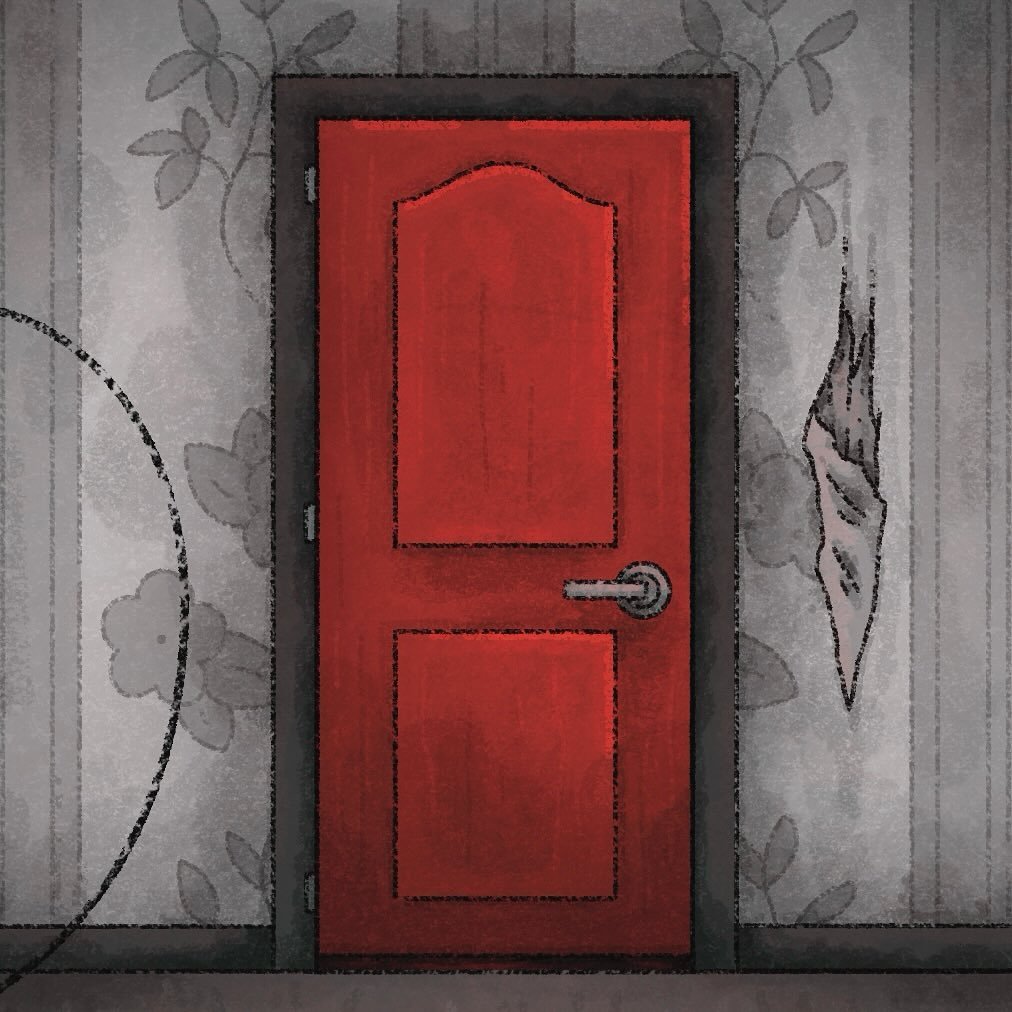 【Who is at the door? 👁️】

Swipe to open it! &mdash;&gt;

A little piece from the story &ldquo;Cat&rdquo; in my BFA project, Scaredy-Cat Tales :D Everything I&rsquo;ve been working on as of late is very in the works, so I figured I could share more o