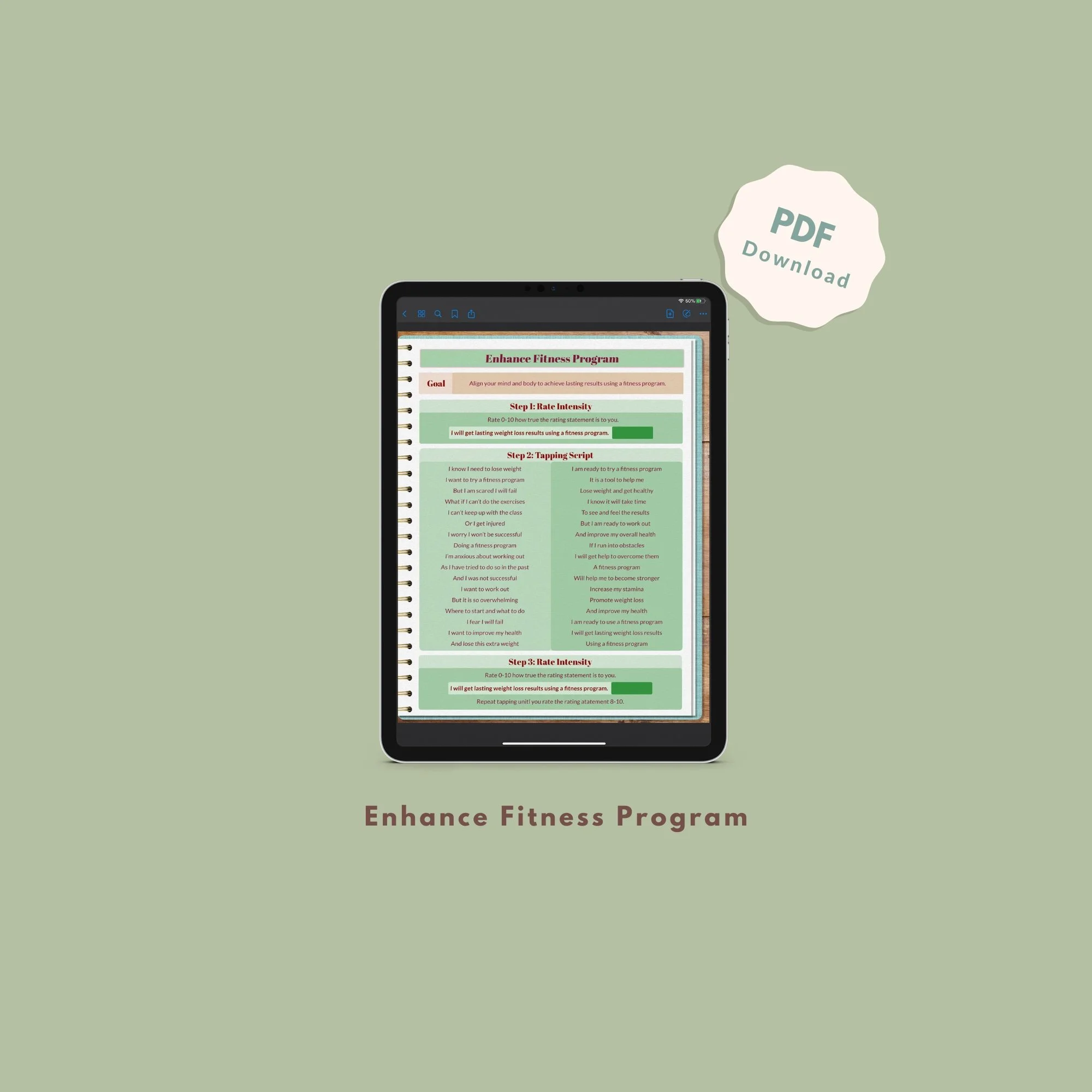 Enhance- Fitness Program- Free Digital PDF Download
