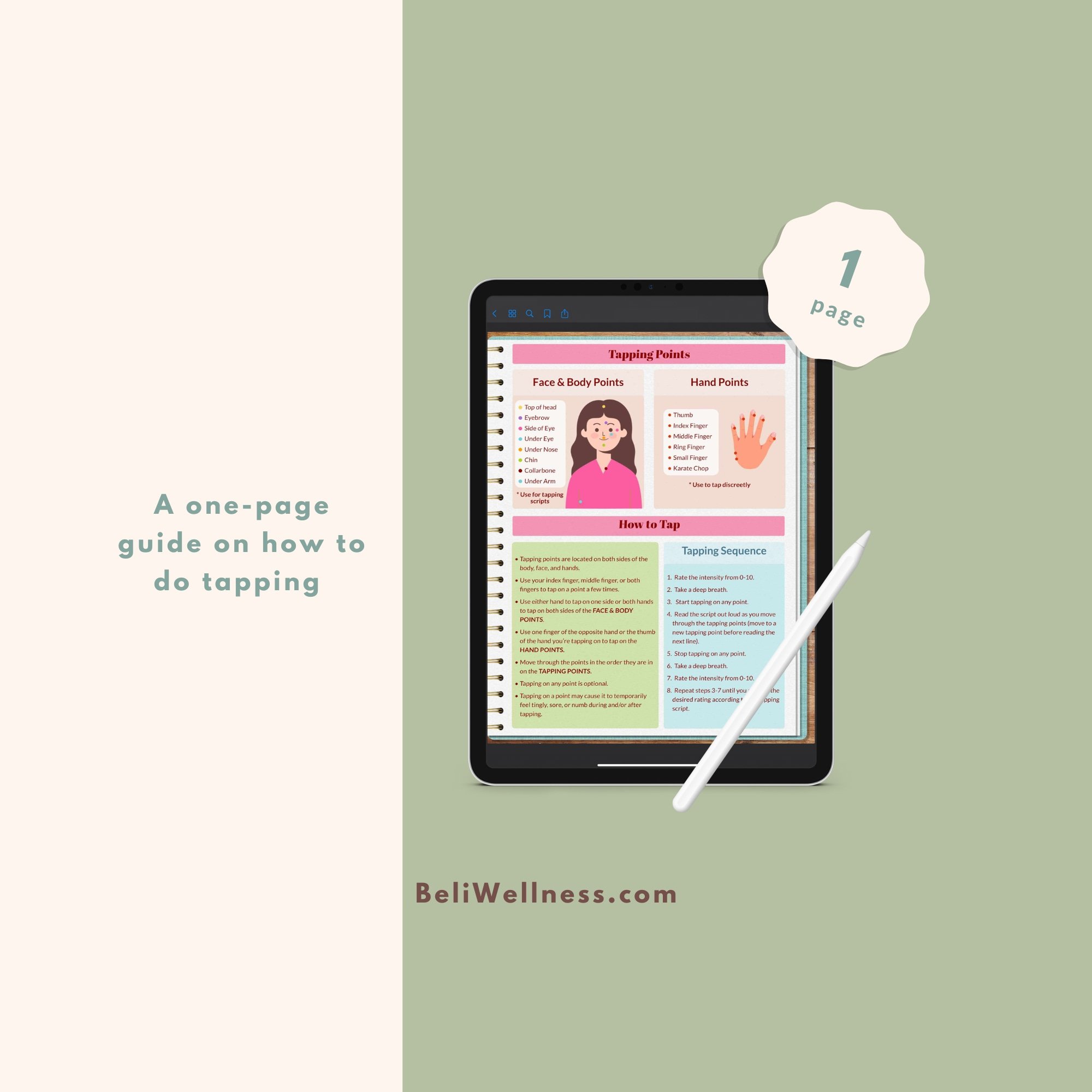 Image of page noting it has one page