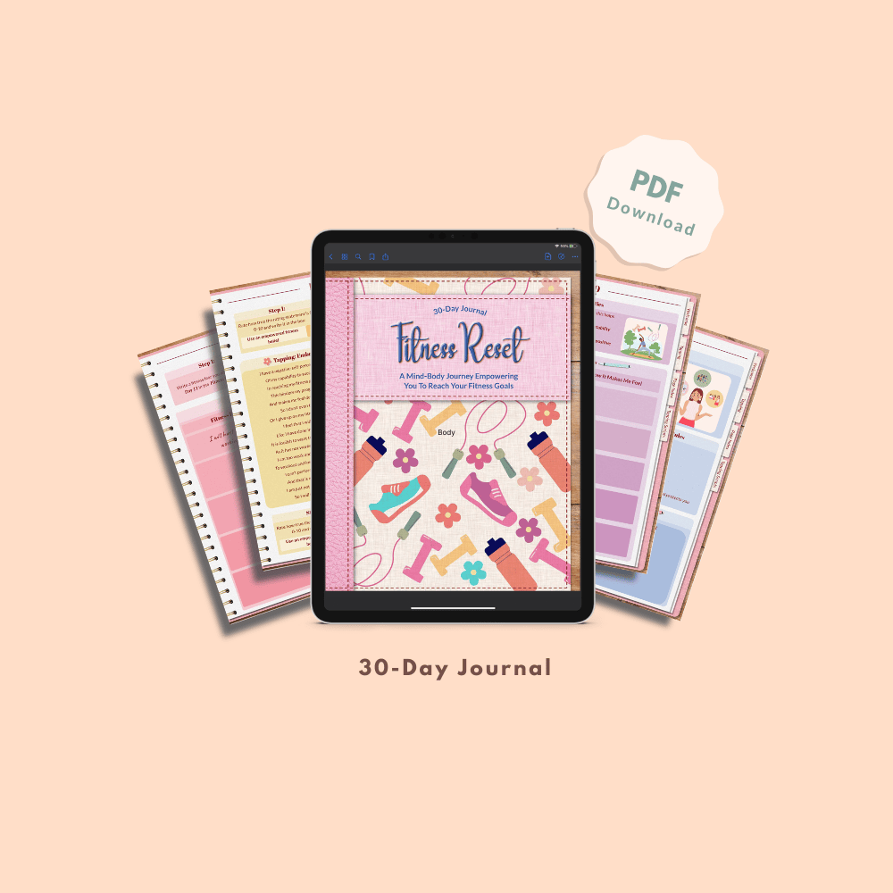 Fitness Reset 30-Day Journal- Workbook- Digital PDF Download