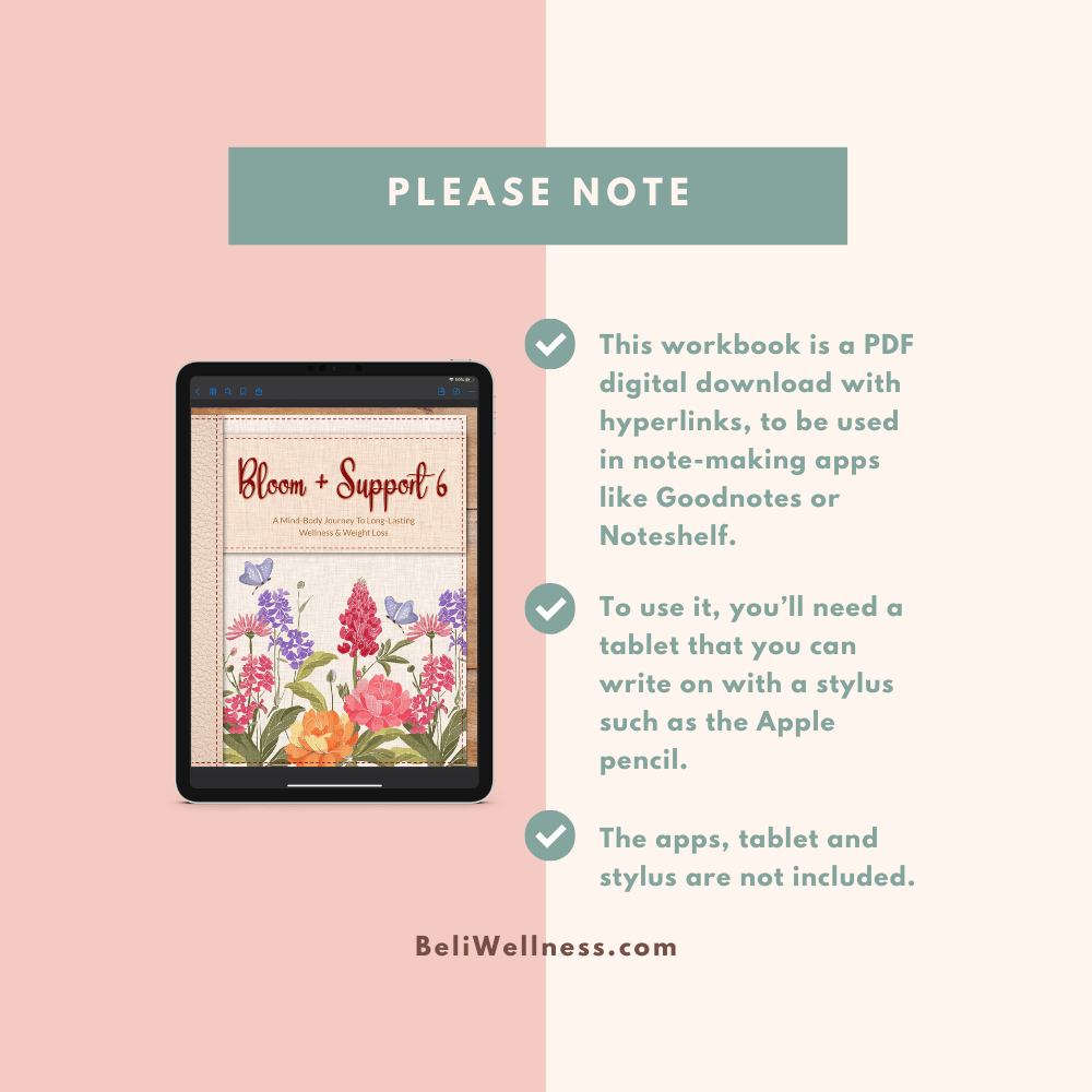 Image and text of what to note about the digital download