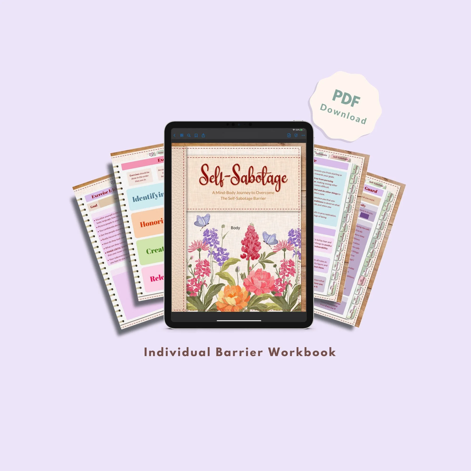 Self-Sabotage- Individual Barrier Workbook- Digital Download