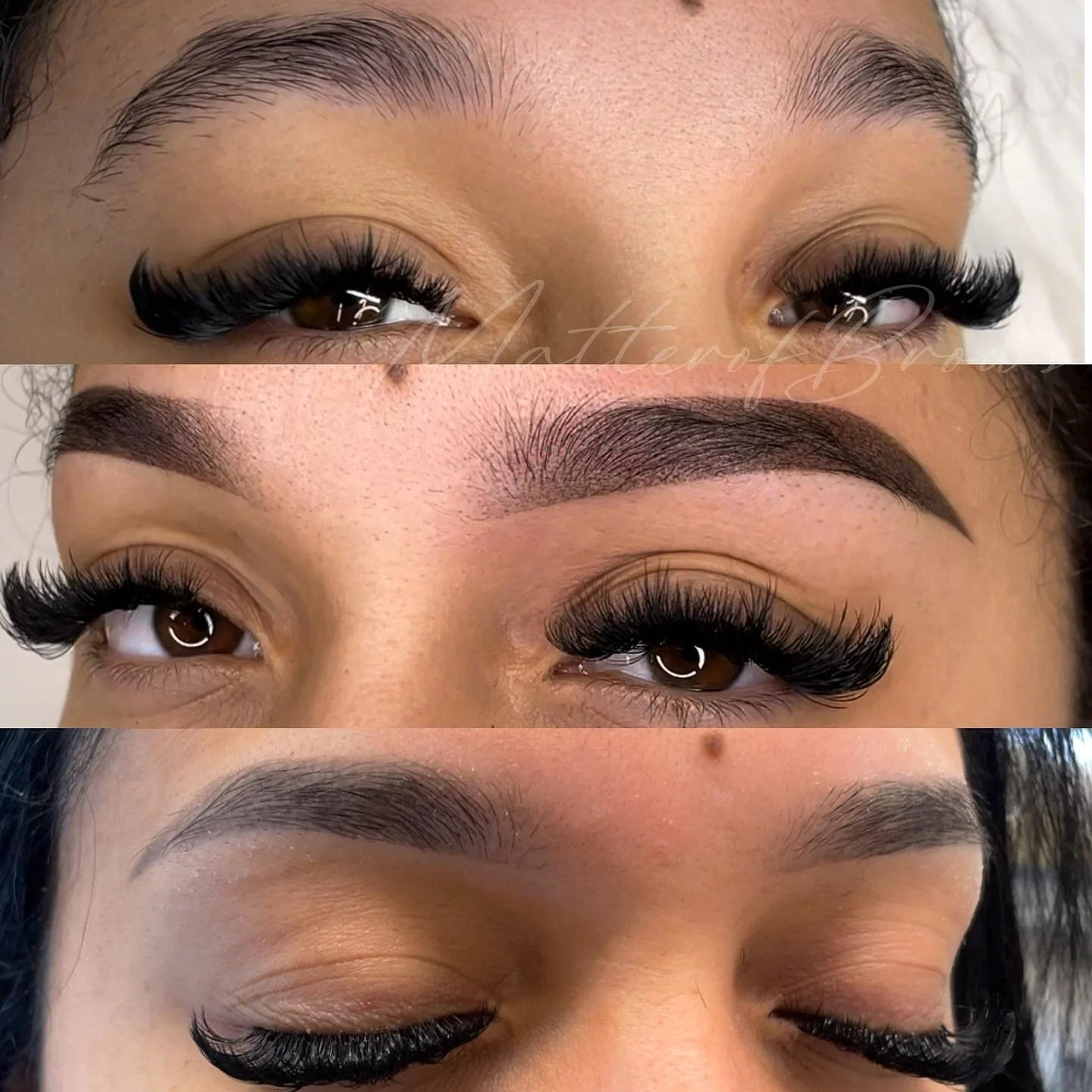 Brows might appear bold at first but they heal a lot more natural that you&rsquo;d think! 

These are healed after one session and a yr out 🥹🤎

ombre powder brows | powder brows | before and after brows | healed tattooed brows | eyebrow tattoos | e