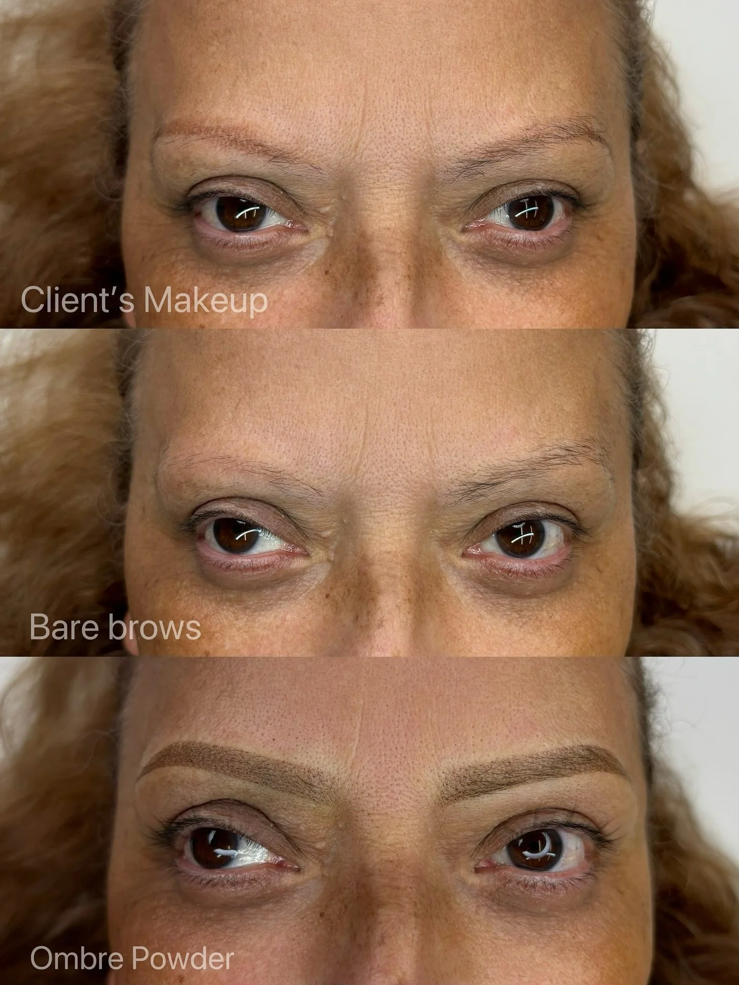 She came in nervous and left saying she&rsquo;s so happy with her new brows! Her husband came to pick her up and said they look so natural, they don&rsquo;t even look tattooed 🤭🤍 

Swipe to see a progress clip! 

brow transformation | brow enhancem