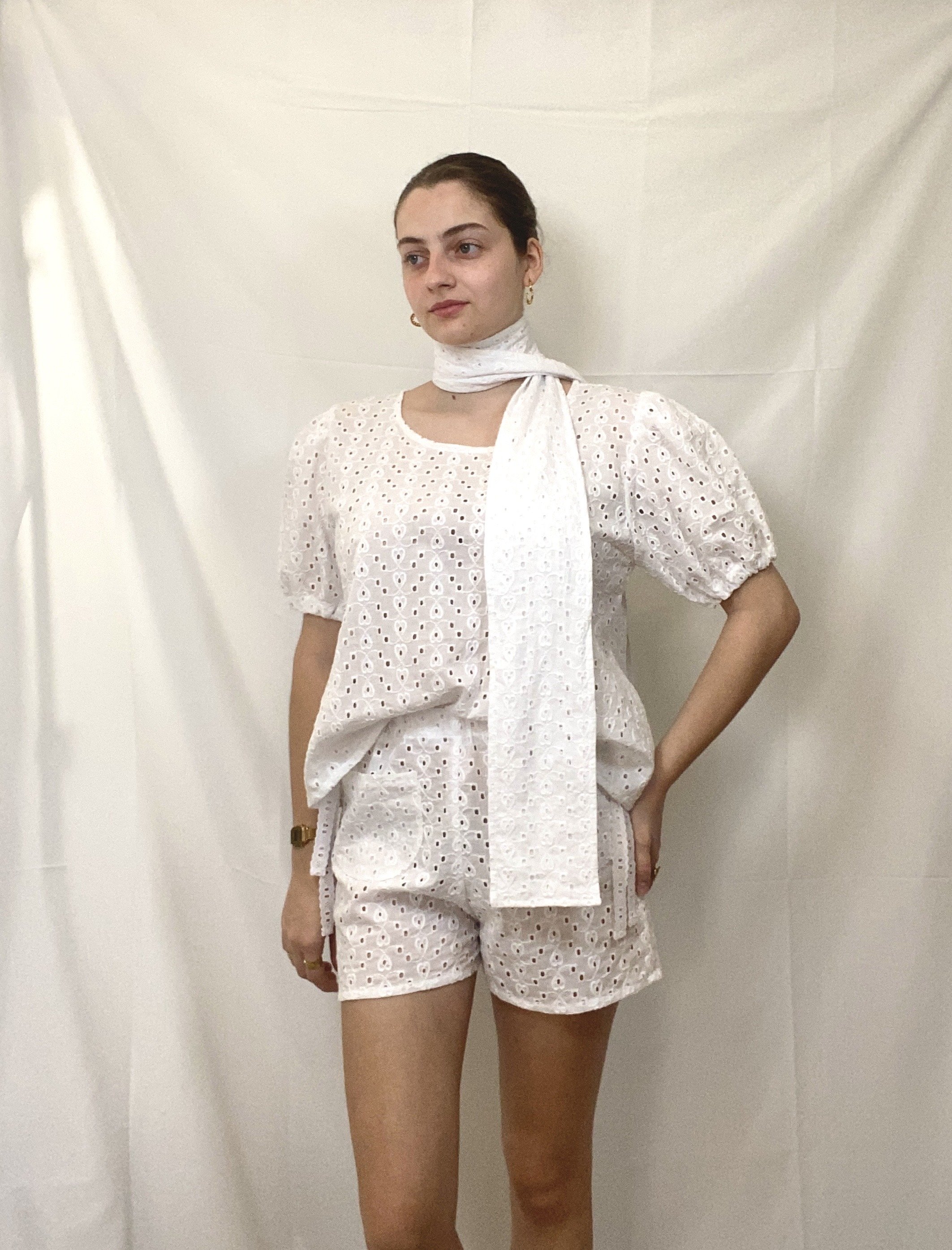 Blouse en broderie anglaise