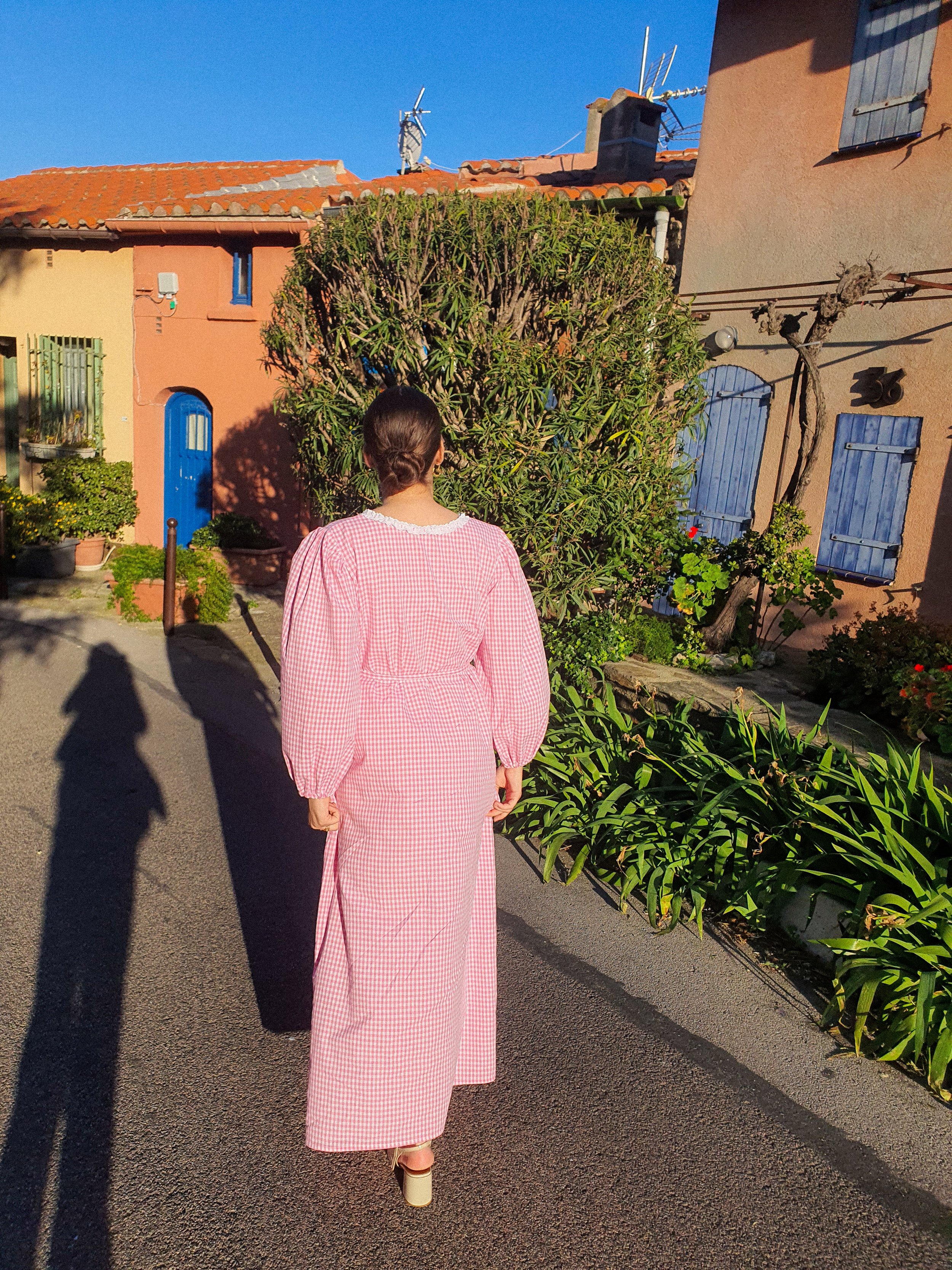 Robe en Vichy Rose
