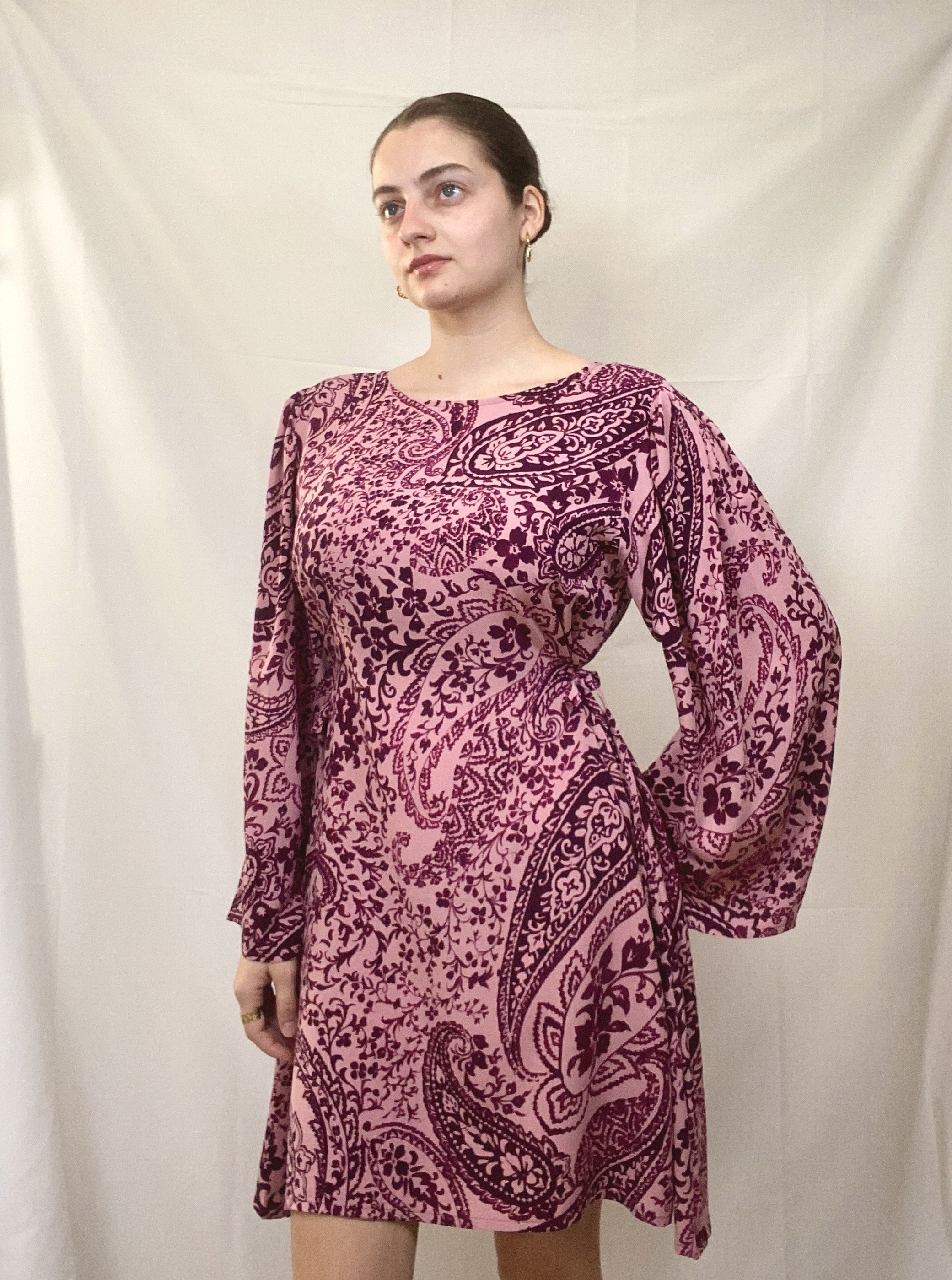 Robe à liens imprimé cachemire