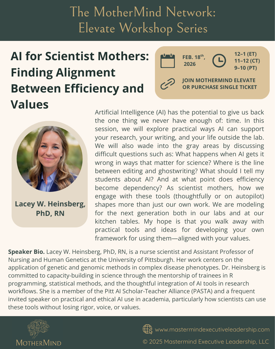 AI for Scientist Mothers: Finding Alignment Between Efficiency and Values