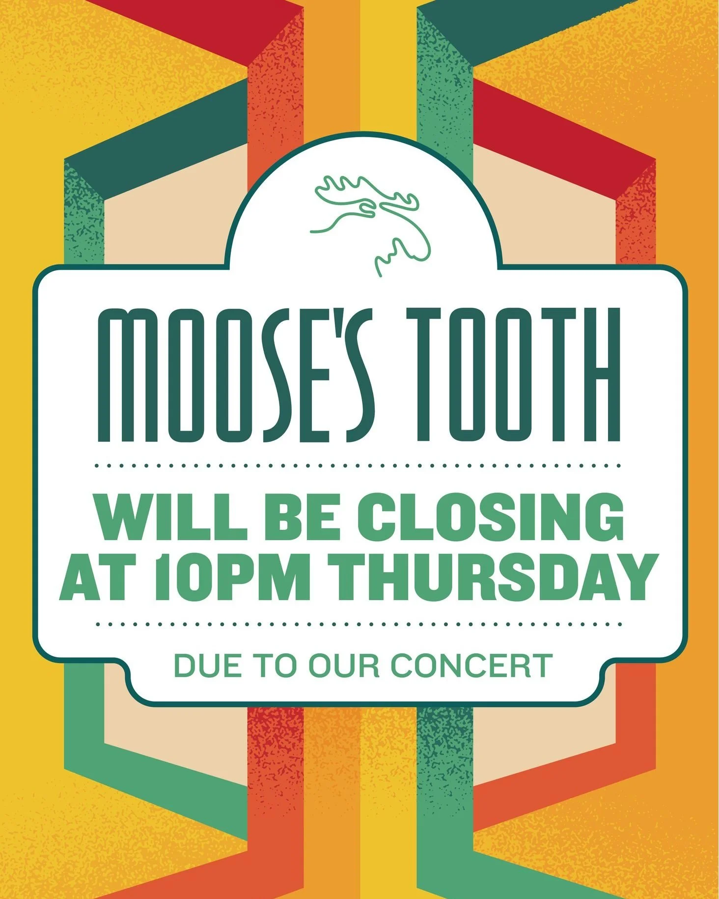 THURSDAY PSA: Due to our concert, we will be closing up early this Thursday at 10 PM!

Make sure to grab a seat or take-out early!

Want to get in on the 30th Anniversary concert? Tickets are still available!
🎟 Link in bio