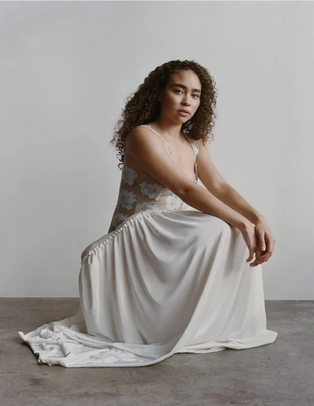 Schön! Magazine - Interview with BAILEY BASS wearing 'Lace Hip Pad Dress'
 
