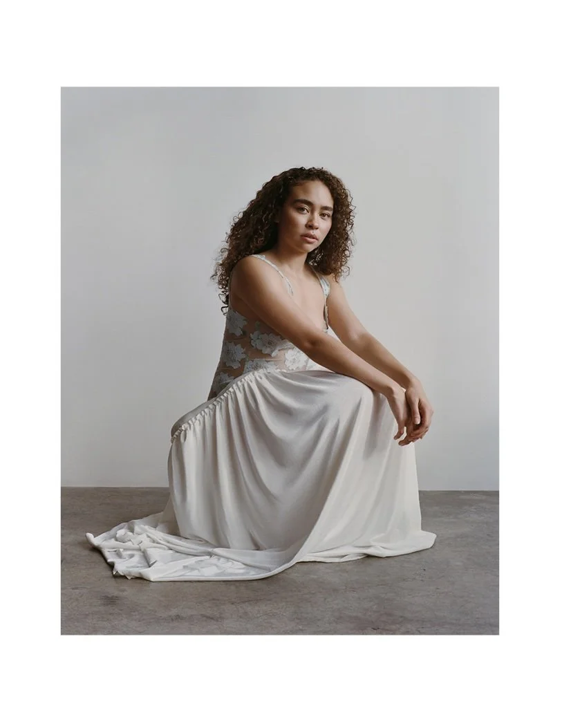 Schön! Magazine - Interview with BAILEY BASS wearing 'Lace Hip Pad Dress'
 