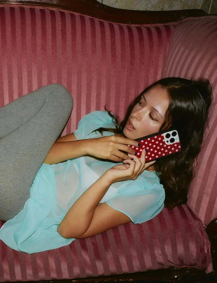 WILDFLOWER CASES CAMPAIGN POLKA DOT CASES - featuring Minty Top 