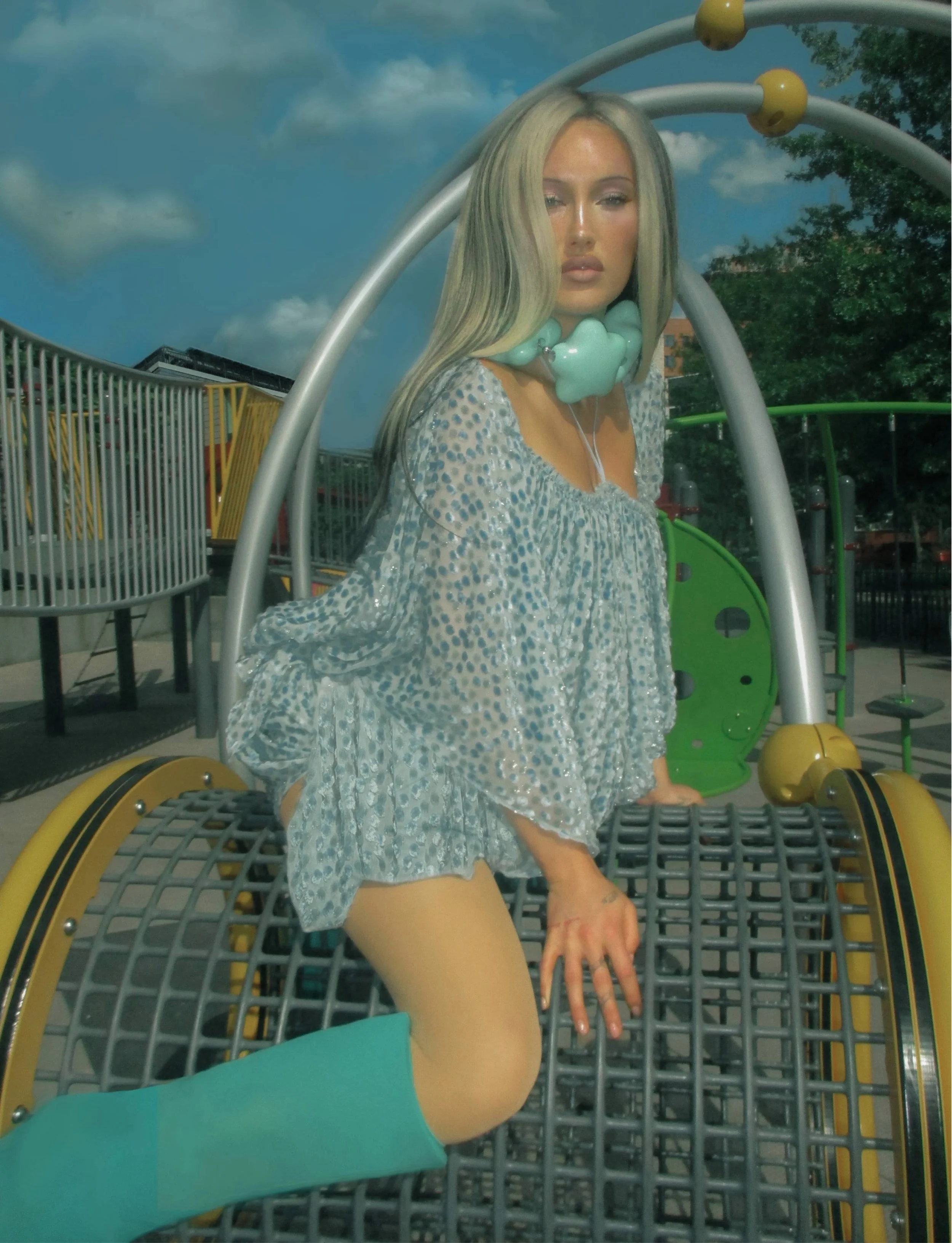Shadow Play Magazine Issue 10 MEREDITH DUXBURY wearing Mint Stower Necklace 