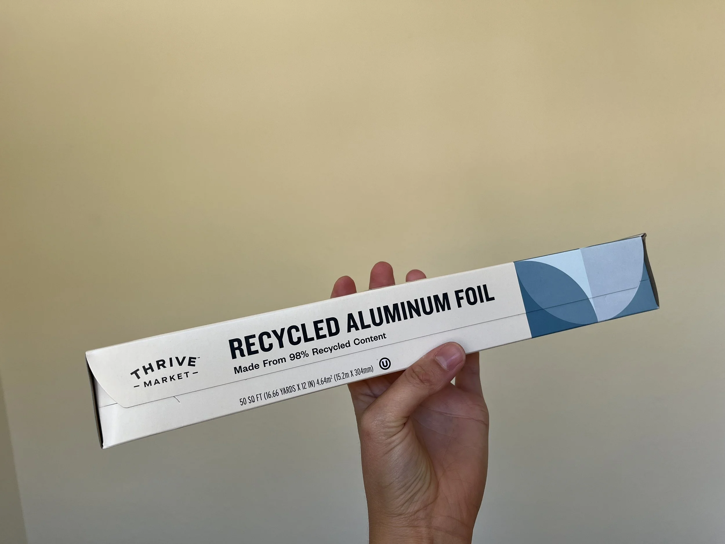 Thrive Market recycled aluminum foil roll packaging