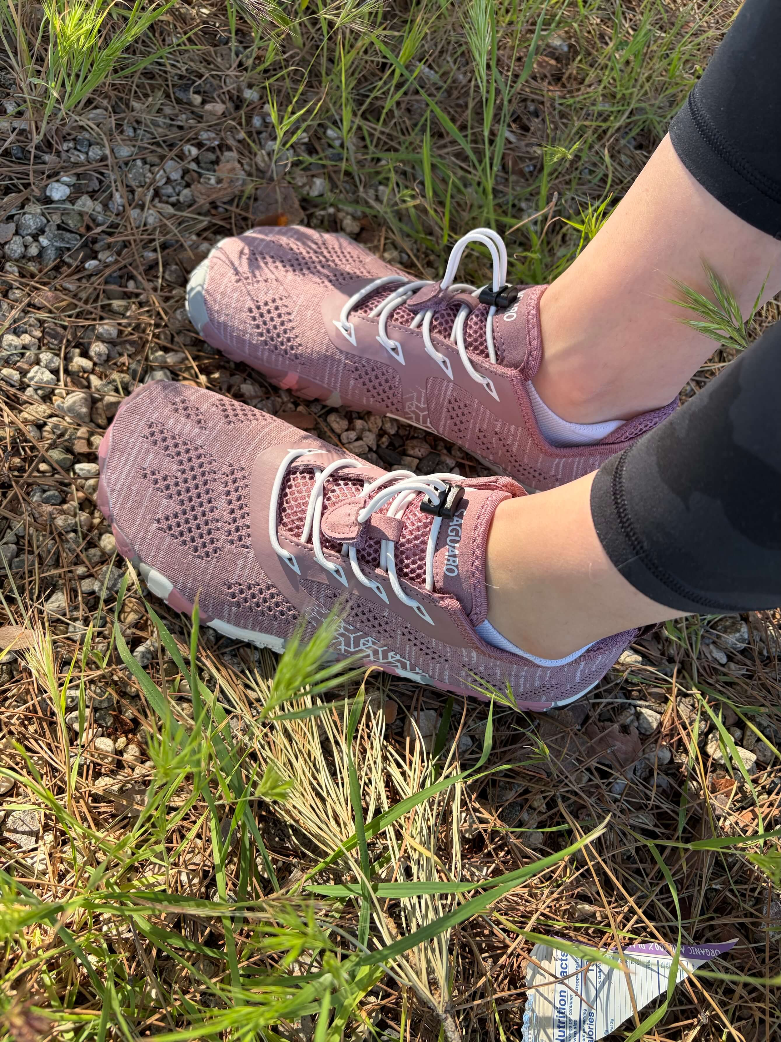 Woman wearing Saguaro Smart II Barefoot Shoes