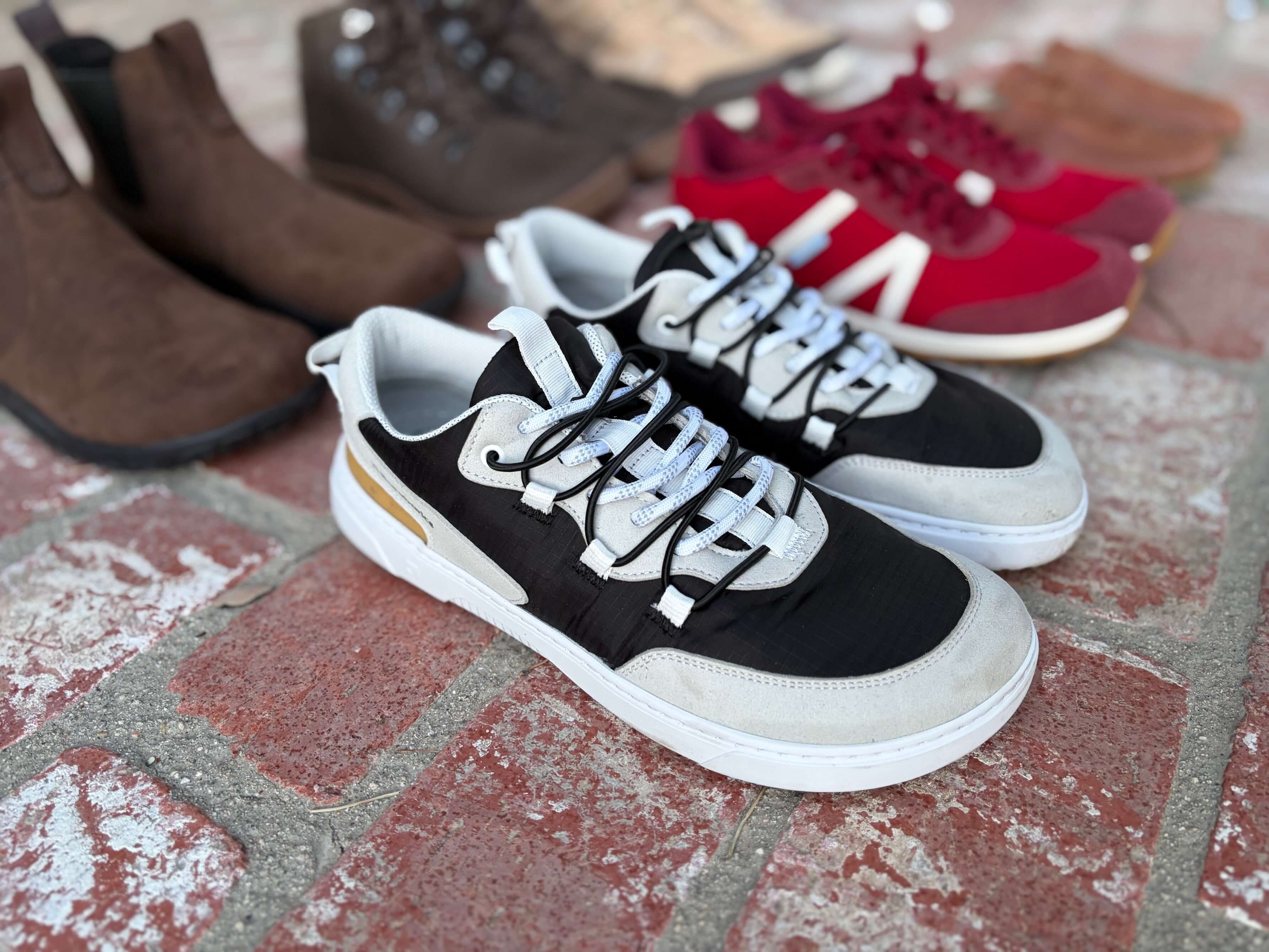 Barebarics Revive Barefoot sneakers in Light Grey & Black