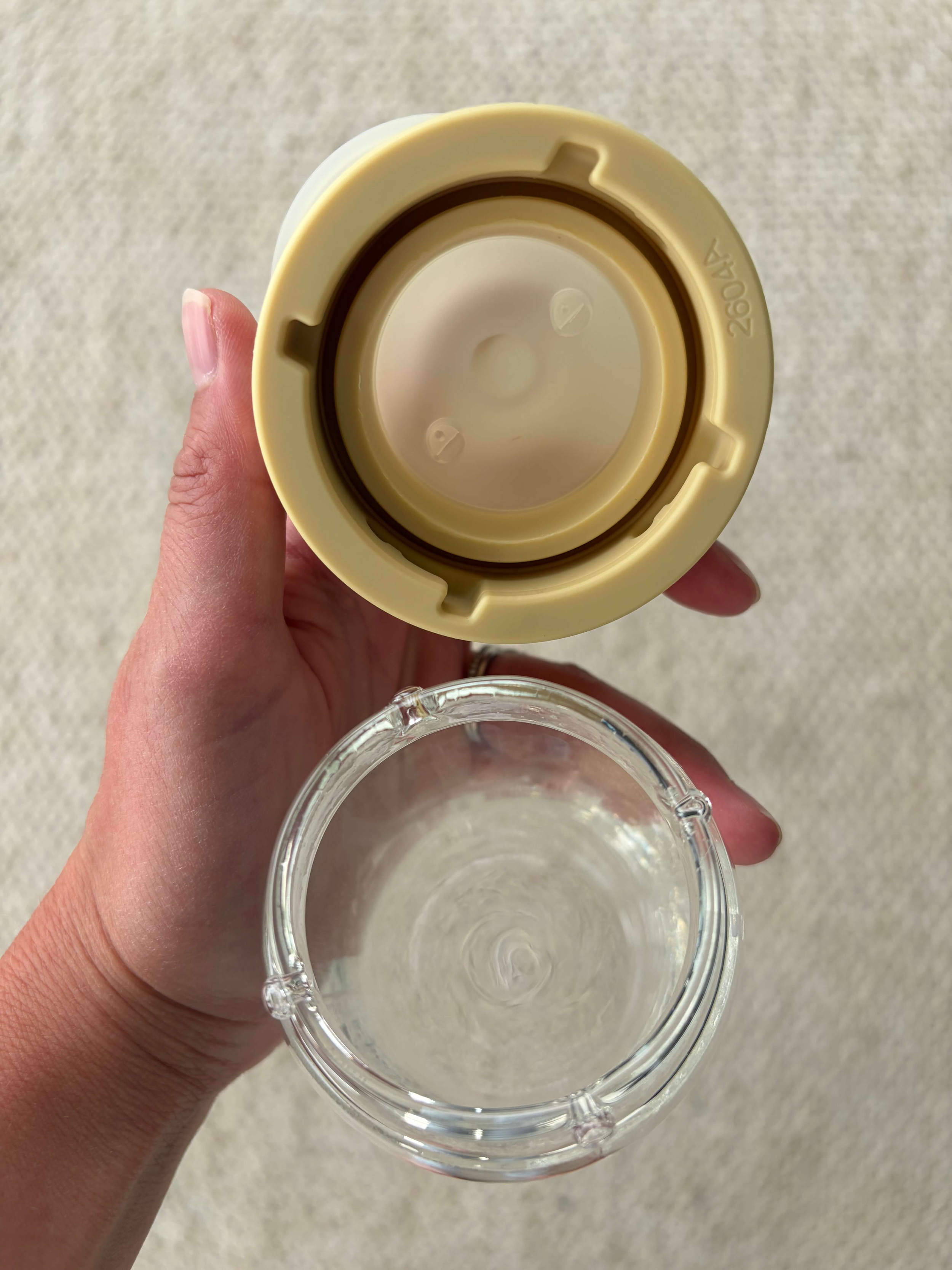 health conscious non-toxic plastic-free glass baby bottle two piece design