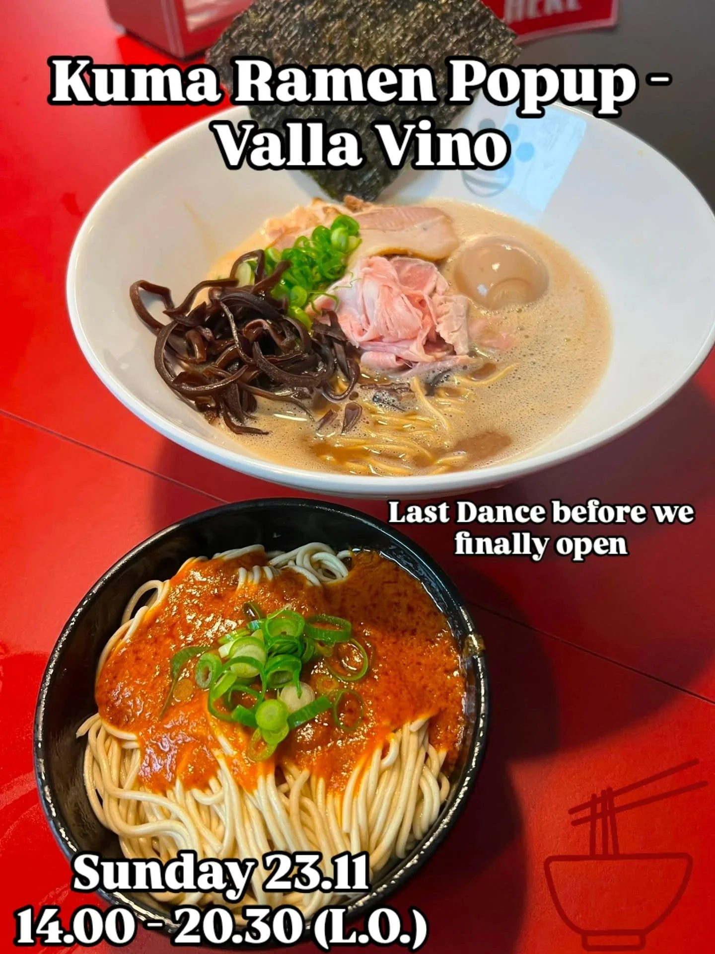 I promise. This is the last one!

We have a date in mind that we&rsquo;ll reveal very soon&mdash;think early December! But before that&hellip;

Enjoy our Tonkotsu and Special Upgrades at @vallavino.

📆 Sunday, 23.11.25
📍 Lychener Str. 3, 10437 Berl