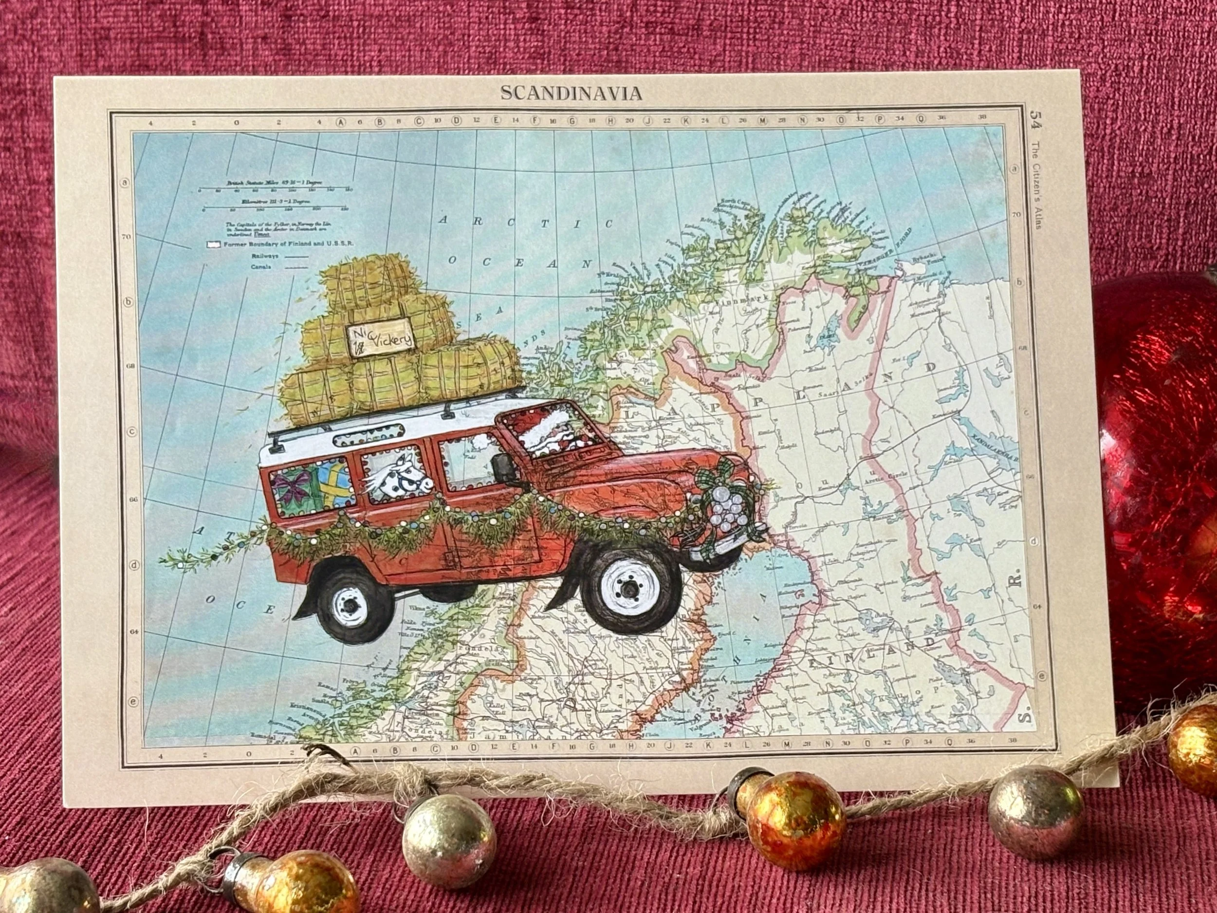 'Driving Home for Christmas' Christmas Card